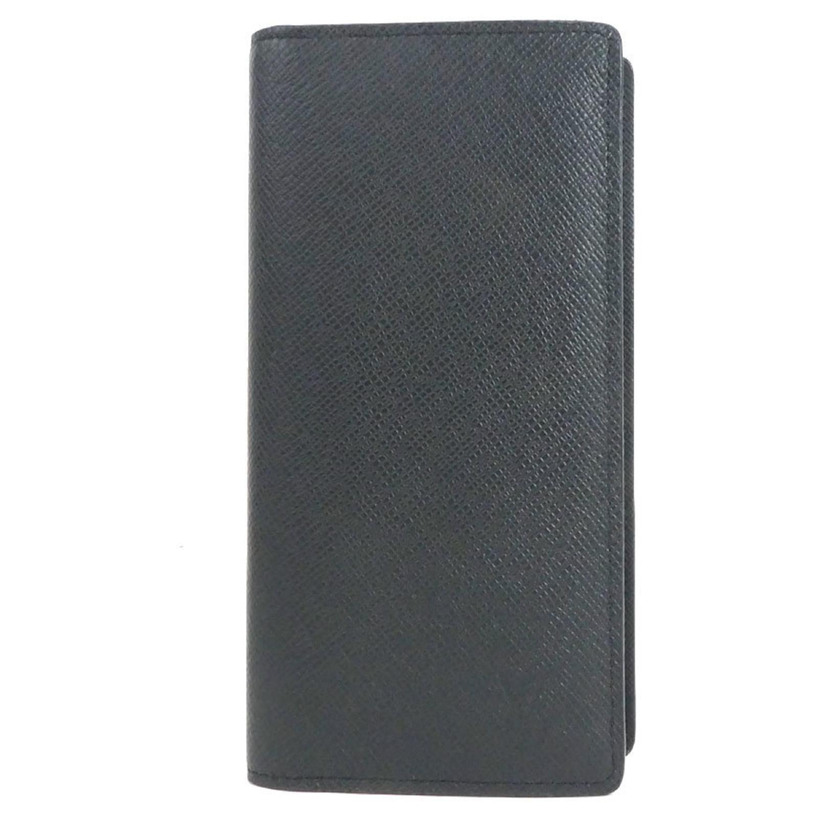 Louis Vuitton Black Leather Portefeuille Brazza wallet accessories