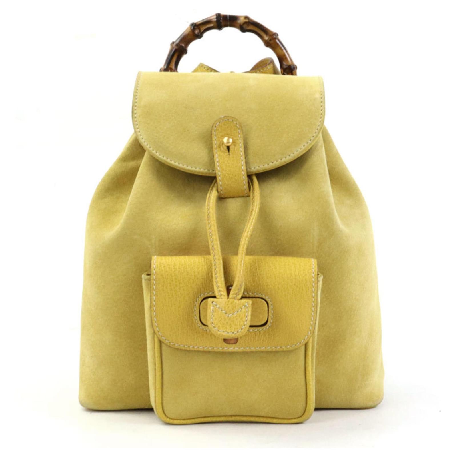 Gucci Bamboo Yellow Suede ref.942646 Joli Closet