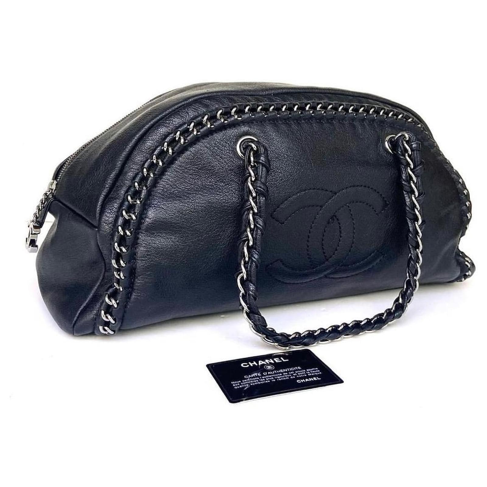 Chanel Black Medium Travel Ligne Bowler Bag