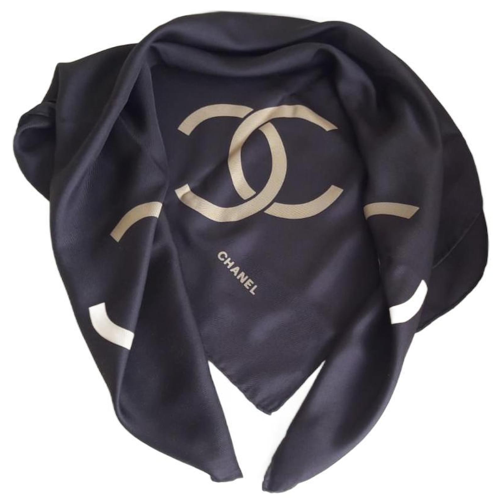 Chanel Scarves Brown Silk Joli Closet