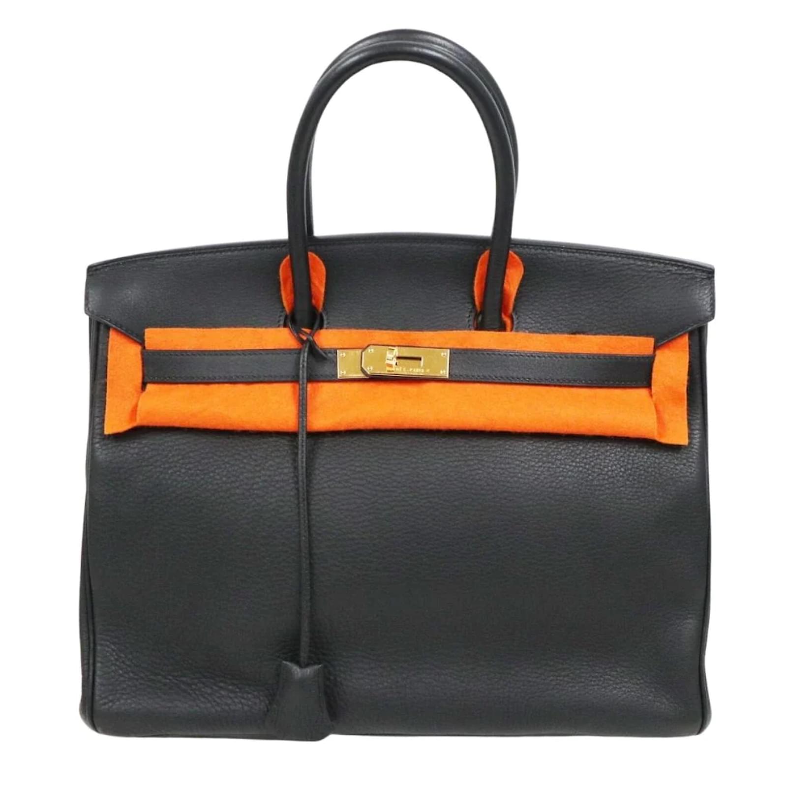 Hermes Togo Birkin 35 Black Leather Pony style calfskin ref.943482 Joli Closet