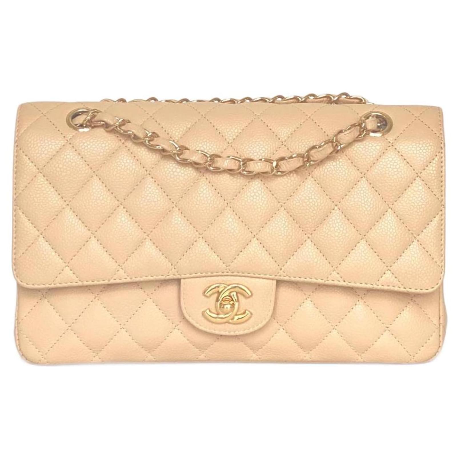CHANEL Calfskin Quilted Maxi Pearls Card Holder Flap With Chain Light Blue, FASHIONPHILE