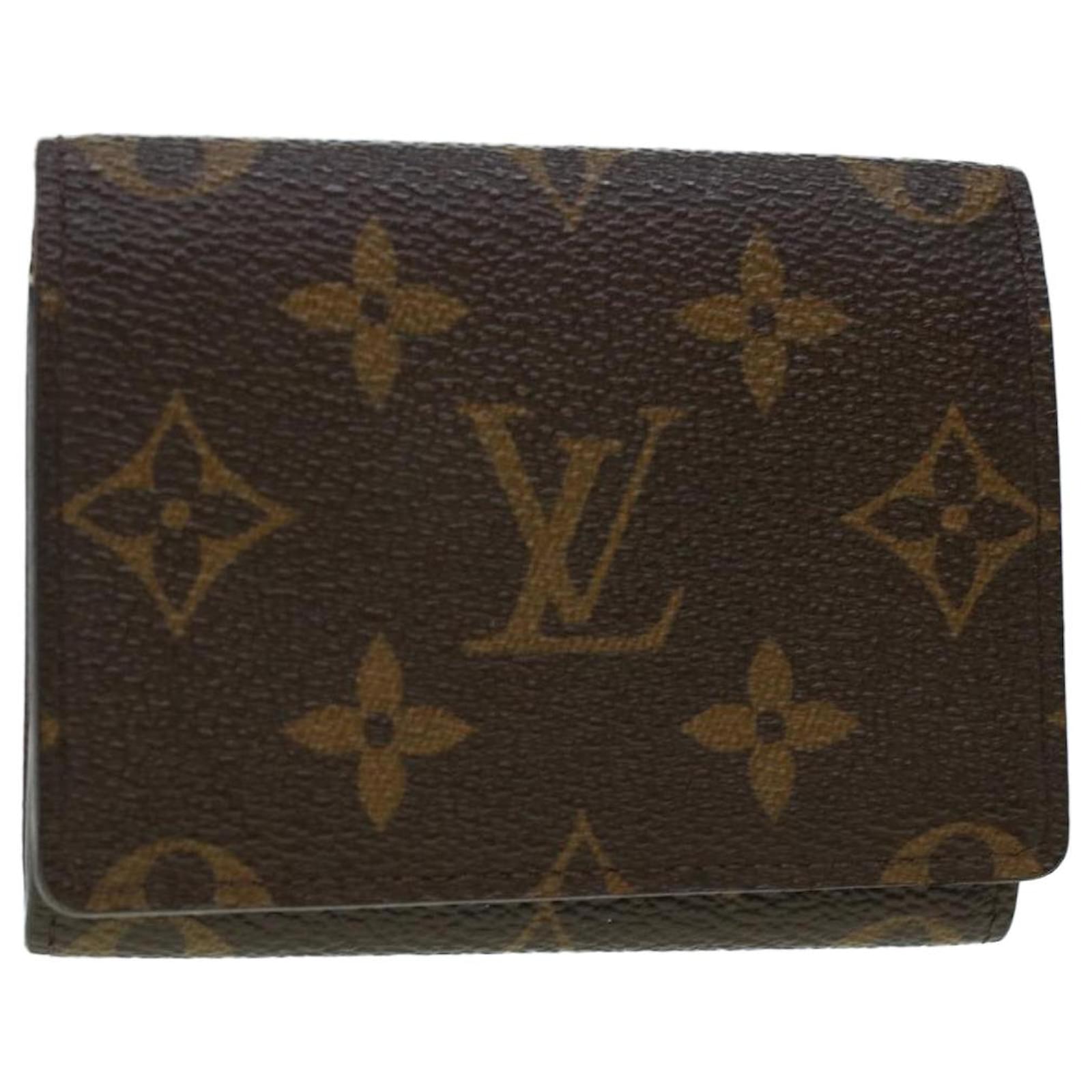 LOUIS VUITTON Credit Card / Business Card Case Brown Cloth ref