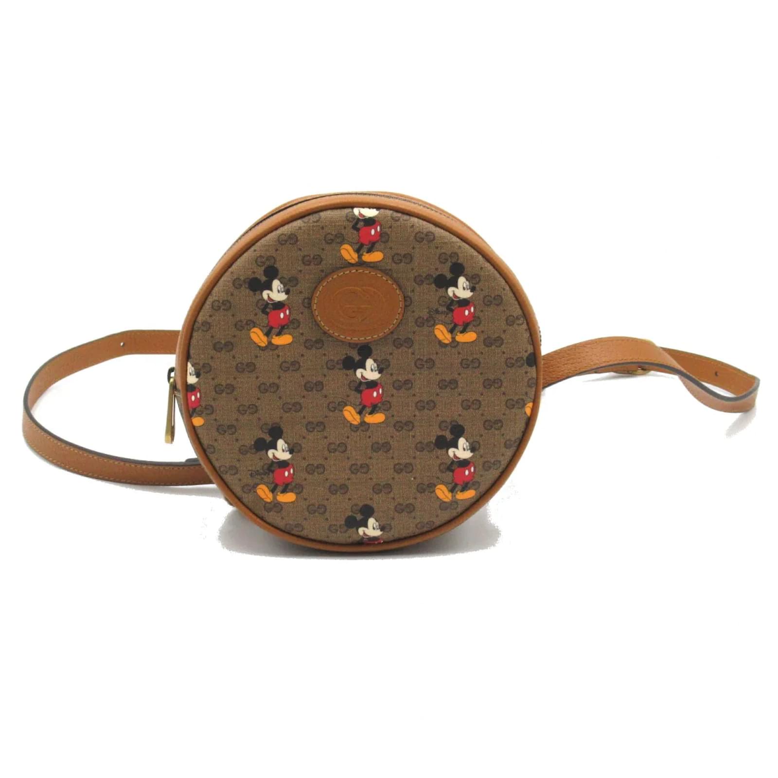 Gucci Pre-owned Disney GG Supreme Mickey Mouse Round Crossbody Bag