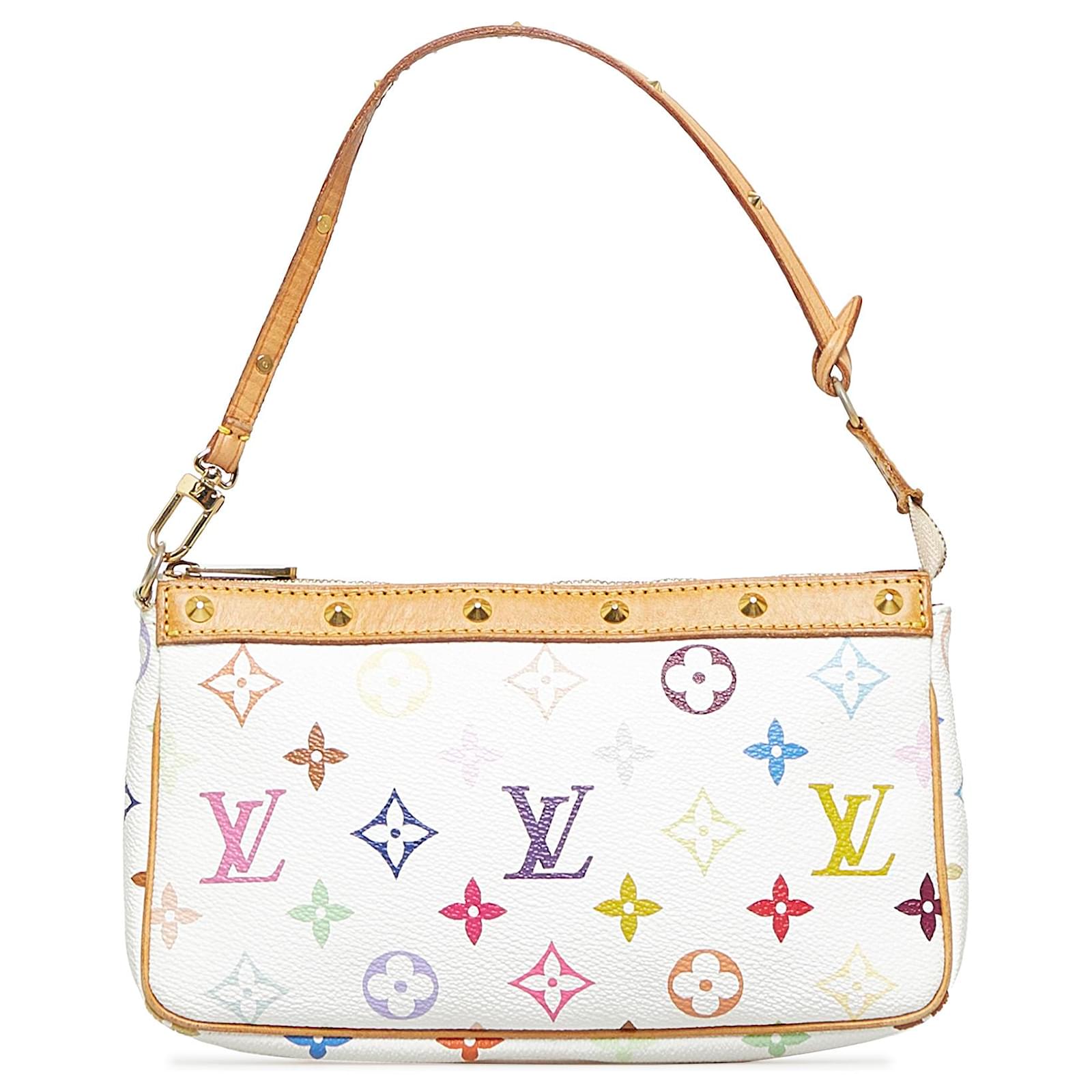 Pochette accessoire cloth handbag Louis Vuitton White in Cloth