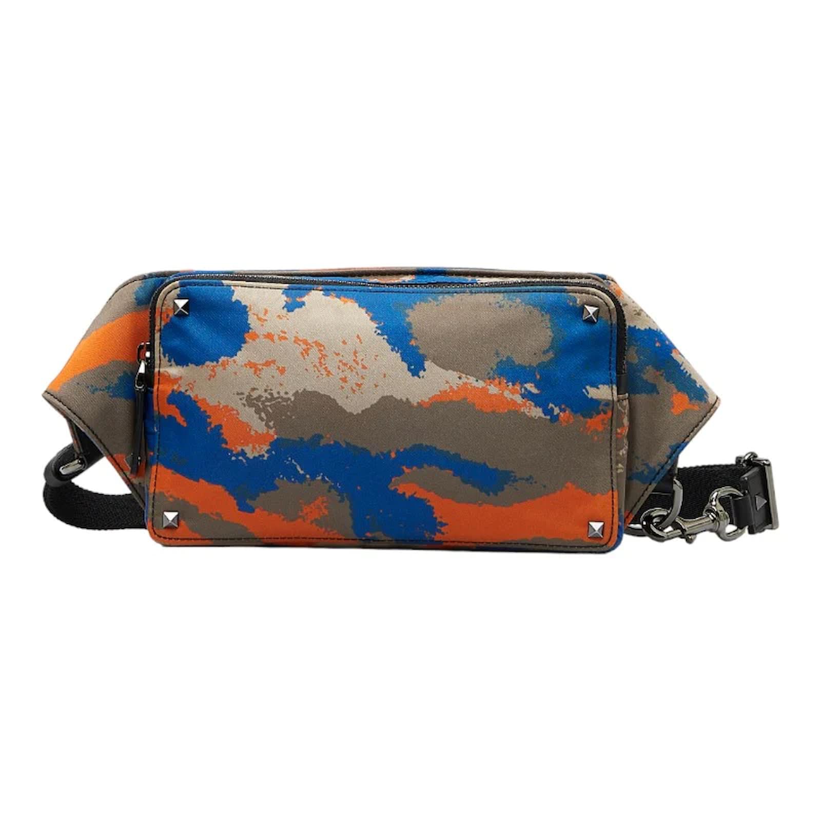 Camo Print Nylon Belt Bag