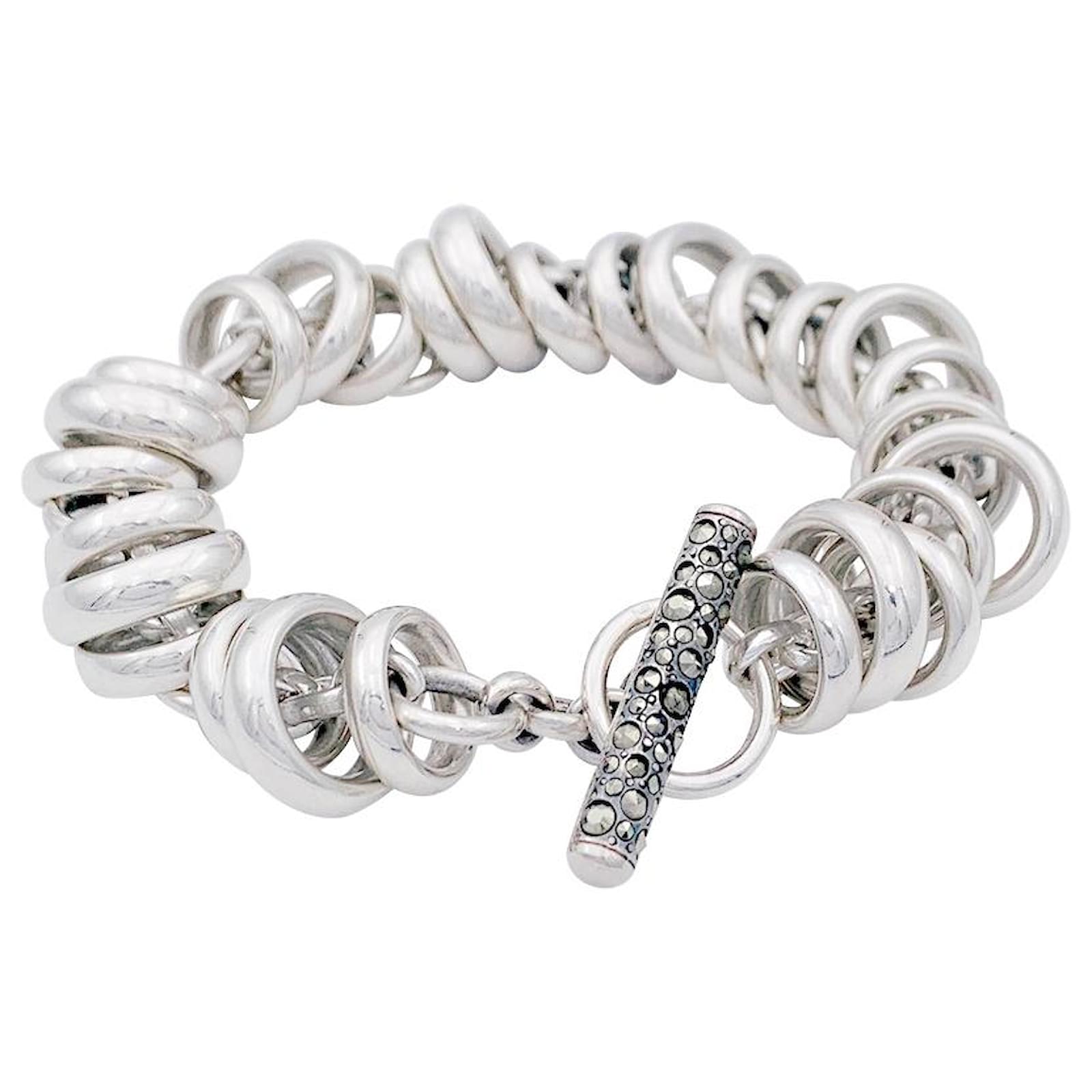 Bracciale pomellato argento best sale