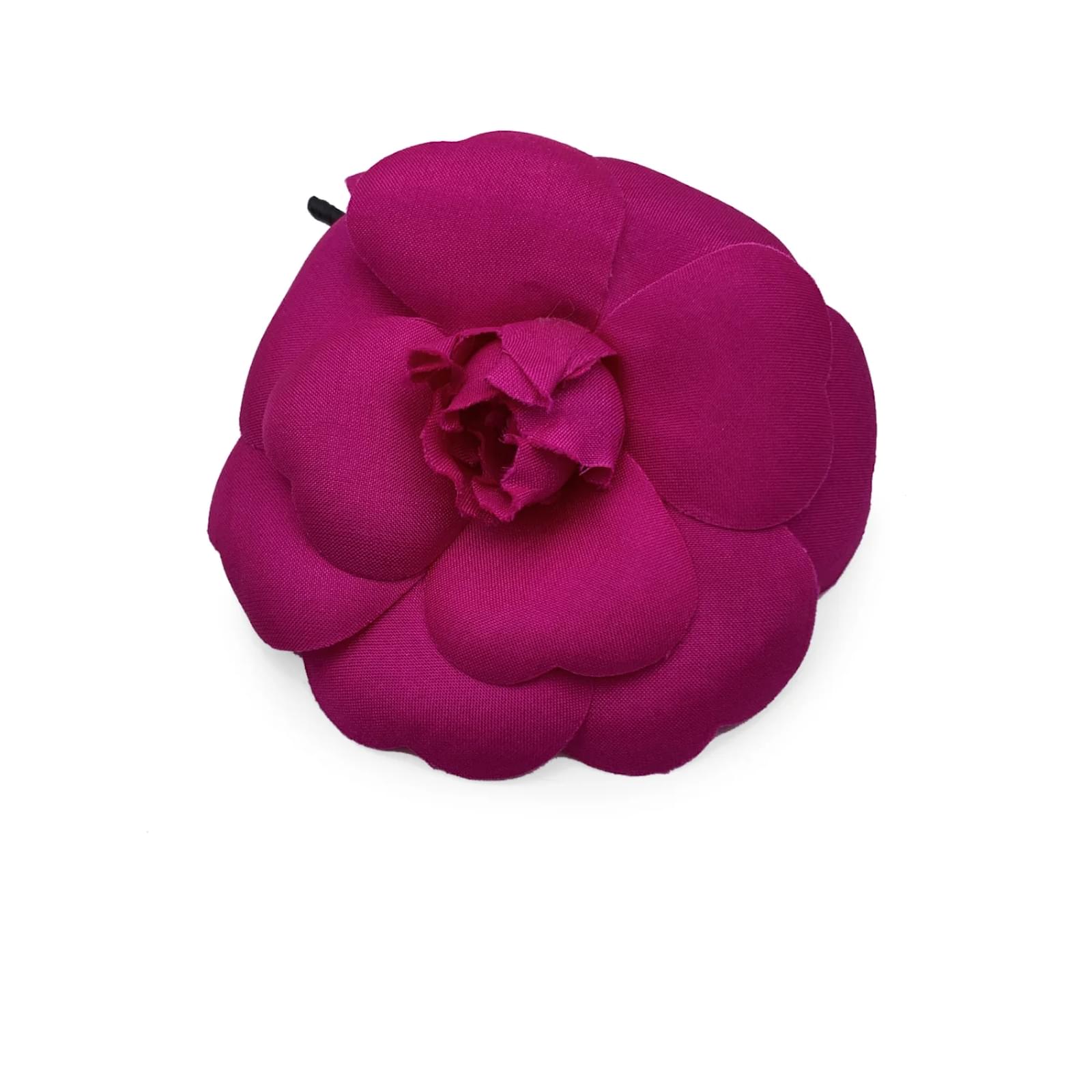 Anne Vaughn Chanel Tricolor 'CC' Camellia Brooch Pin