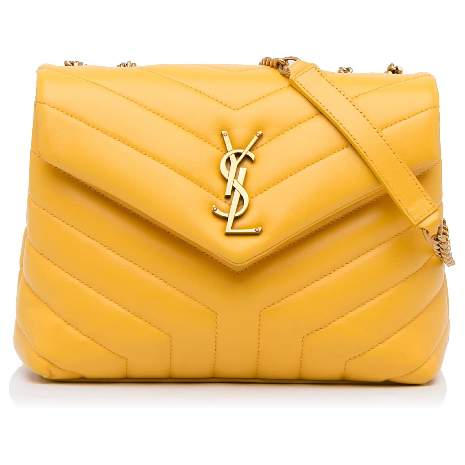 Saint Laurent Yellow Small Loulou Shoulder bag Leather ref.945519 - Joli  Closet