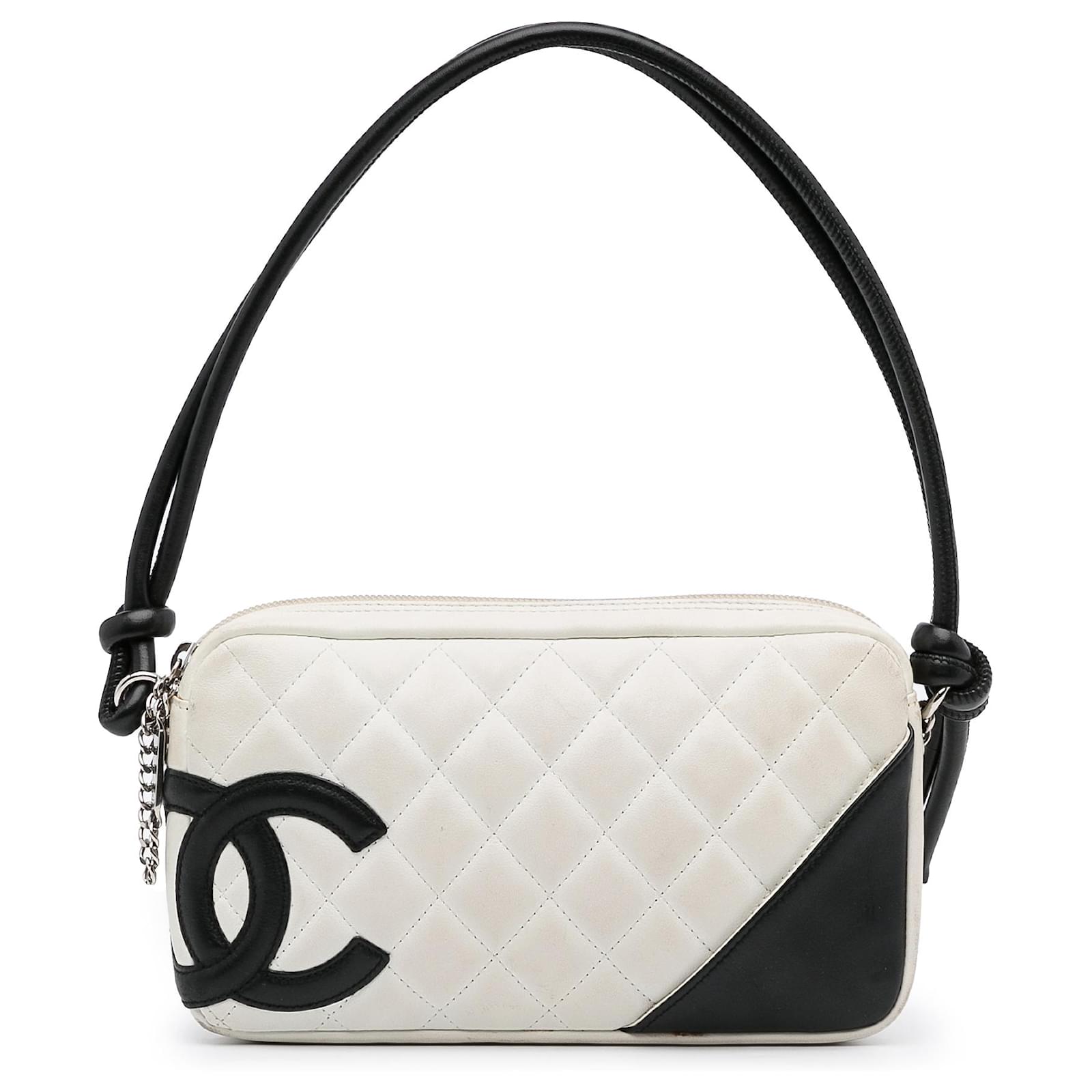 Chanel Python Ligne Cambon Pochette - White Handle Bags, Handbags