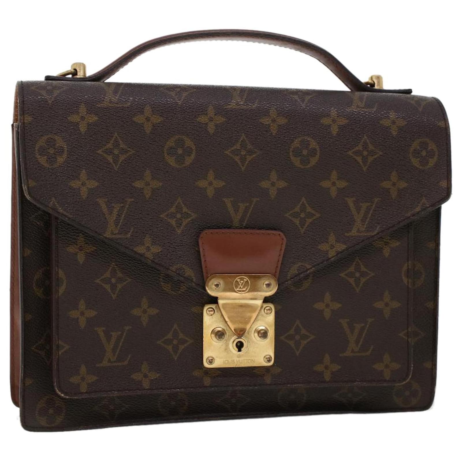 Louis Vuitton Brown Monogram Canvas Monceau Handbag with monogram