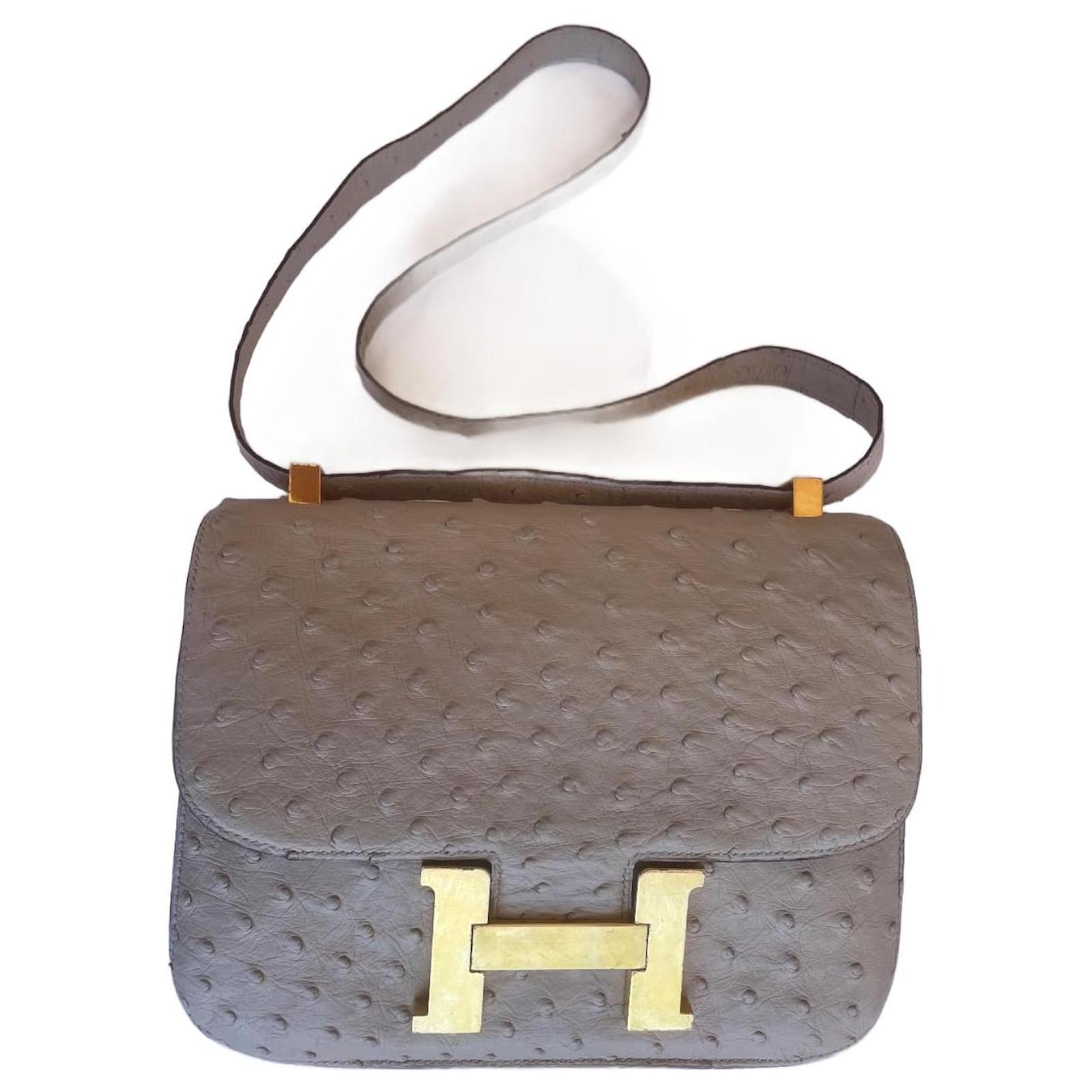 Hermès Constance Ostrich Leather Handbag