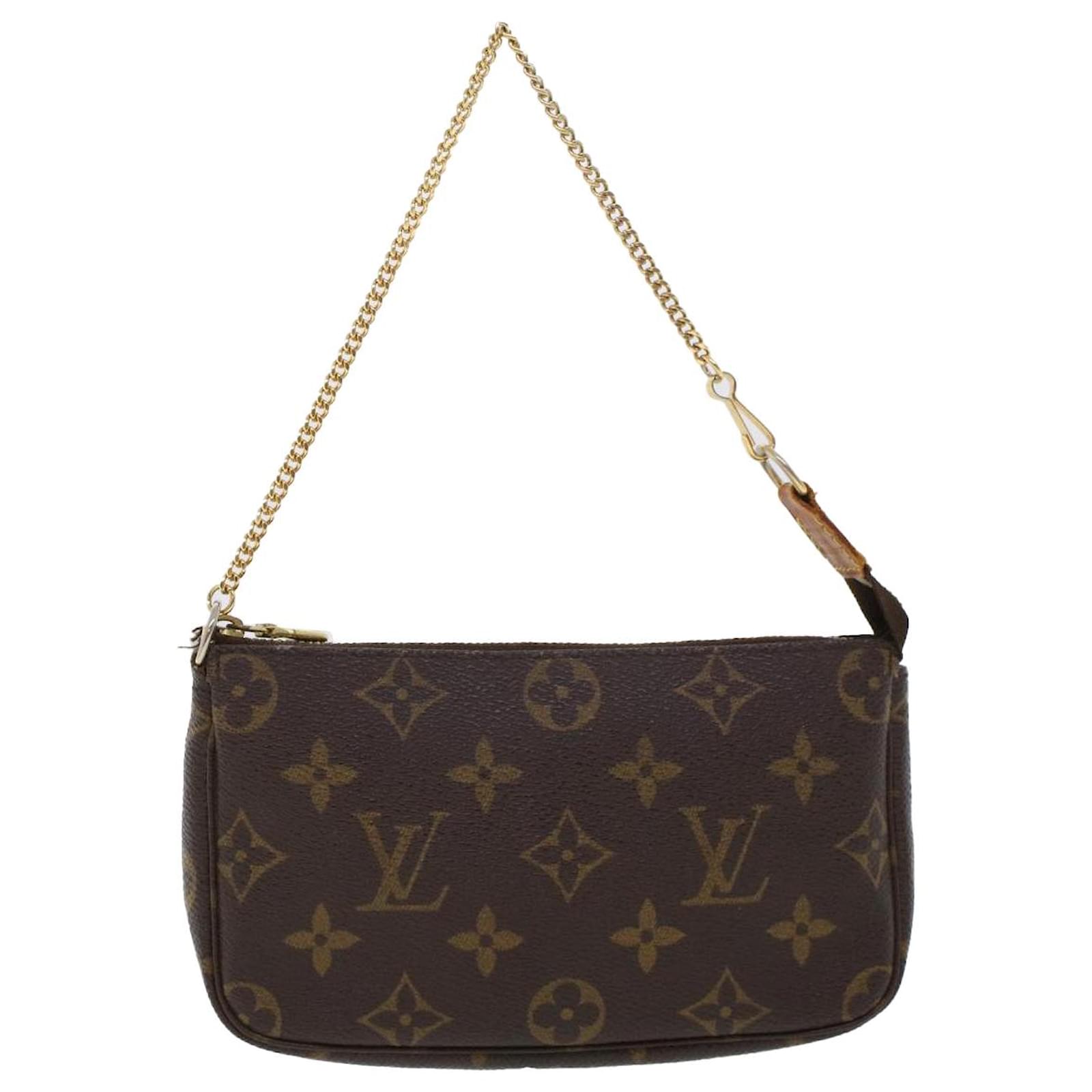 Pochette accessoire cloth mini bag Louis Vuitton Brown in Cloth