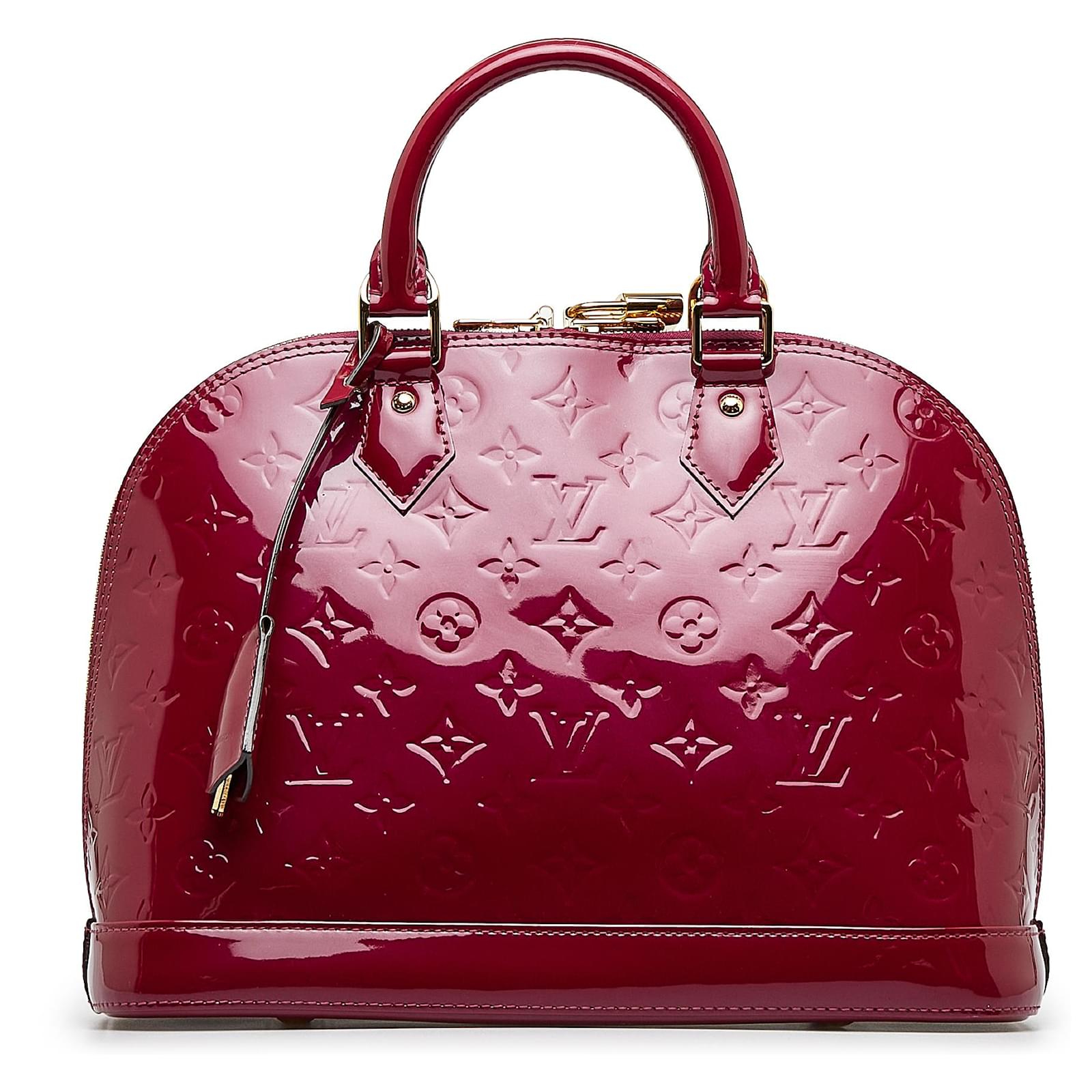 Louis Vuitton Red Monogram Vernis Alma PM Dark red Leather Patent leather  ref.946509 - Joli Closet