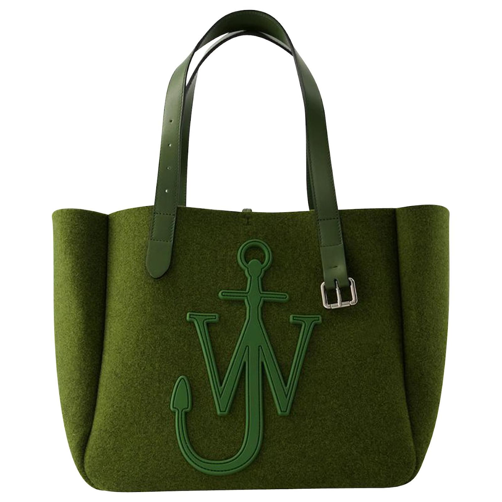 J.w.anderson Tote Bag, Green, Leather, 2023