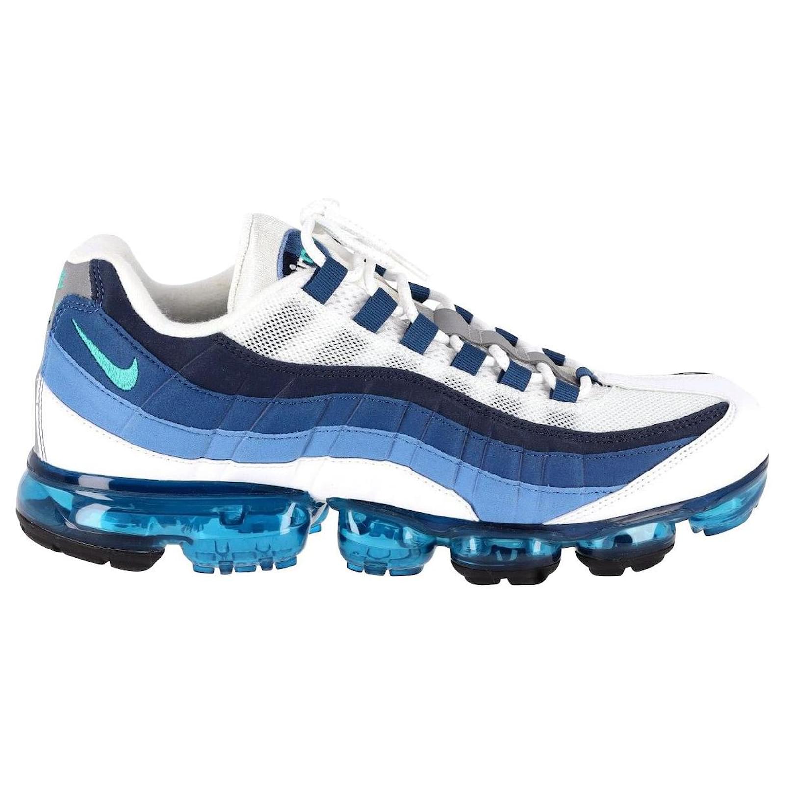 Nike Vapormax 95 Sneakers in 'Slate' Blue Leather ref.946767