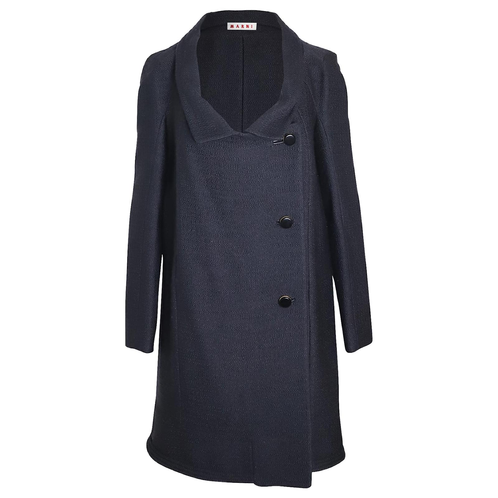 Notify New Navy Thick Wool Double Breasted Coat M
