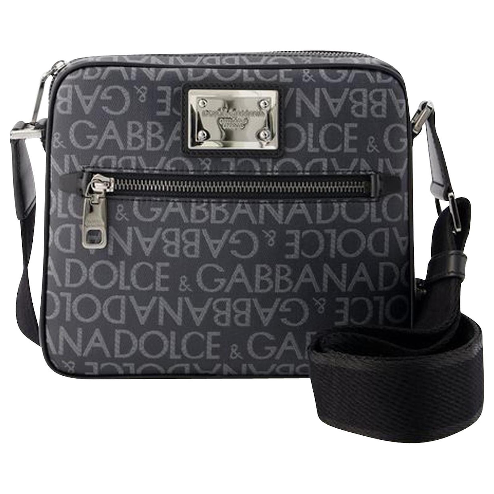 Logo Leather Pouch in Black - Dolce Gabbana
