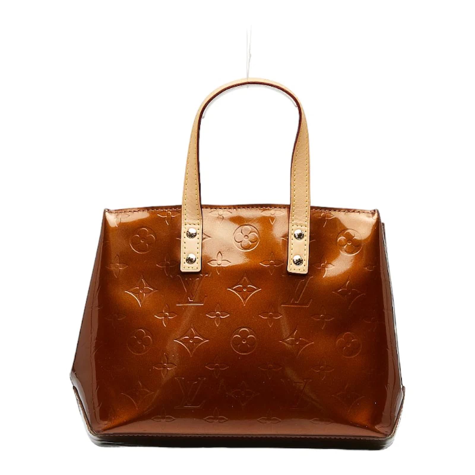 Louis Vuitton Monogram Vernis Reade PM M91146 Bronze Leather