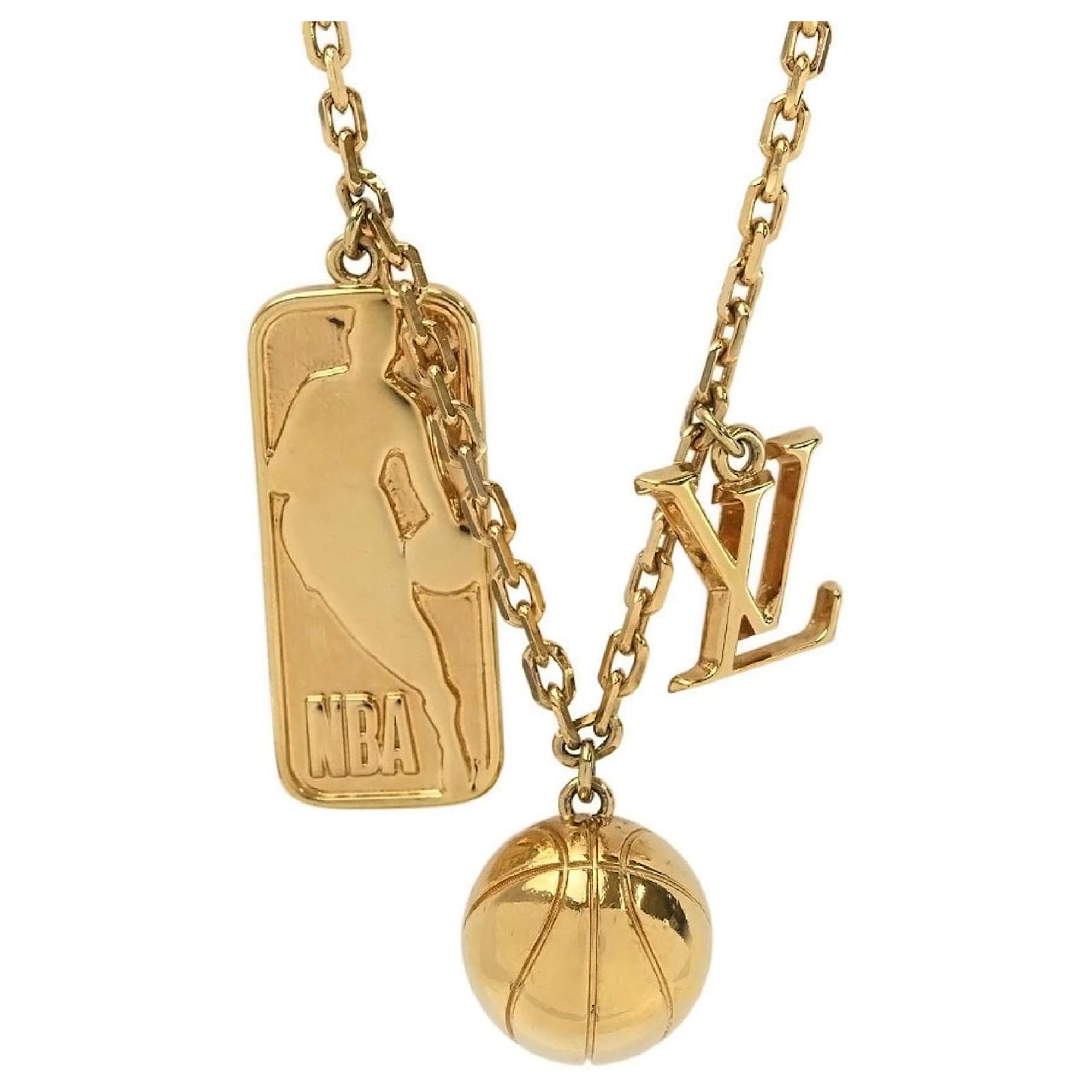 コラボ★送料込♪【LV x NBA】Flying Ball Necklace Gold Louis Vuitton x NBA Necklace Golden Gold-plated ref.947566