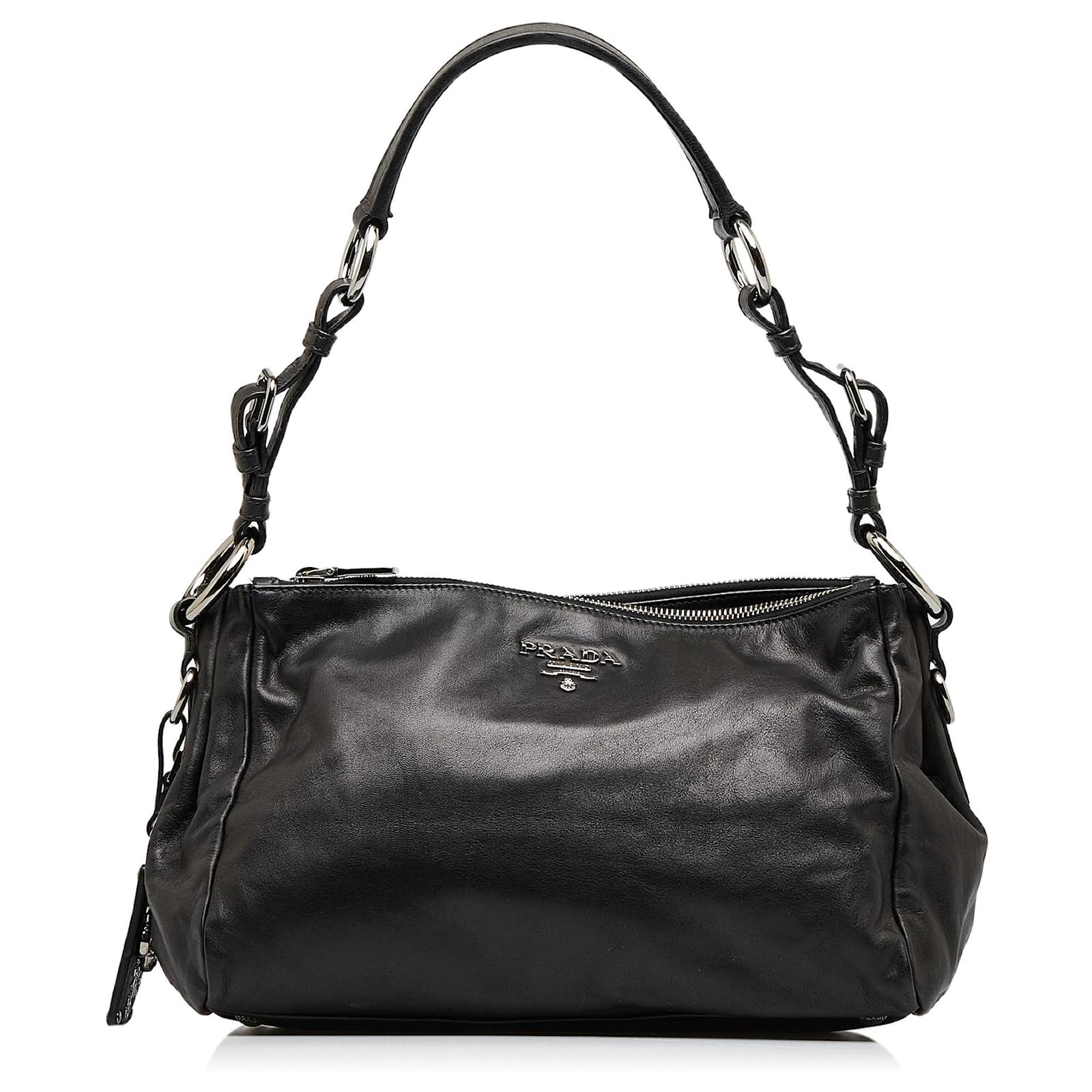 Calf leather outlet bag prada