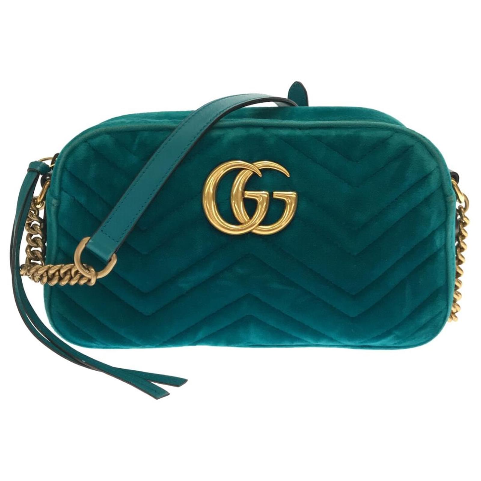 Gucci GG Marmont Green Suede ref.948475 - Joli Closet