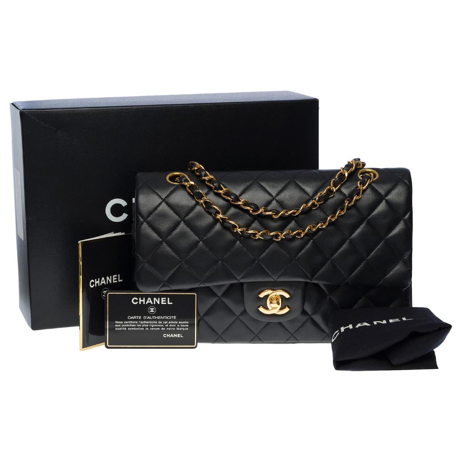 Chanel TIMELESS MEDIUM BLACK CROSSBODY BAG Lambskin ref.948910