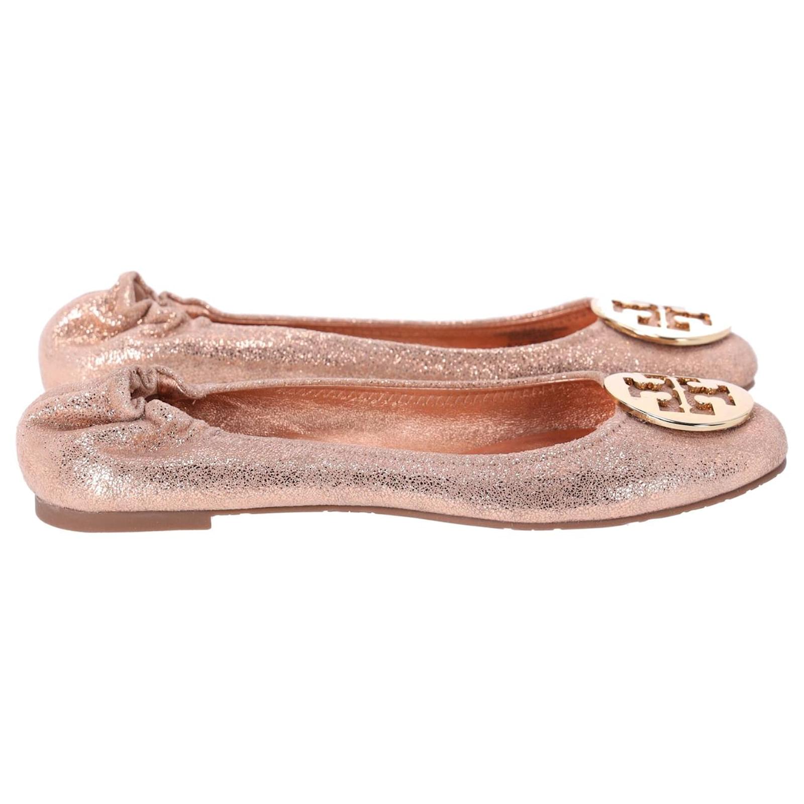 Tory burch rose hot sale gold flats