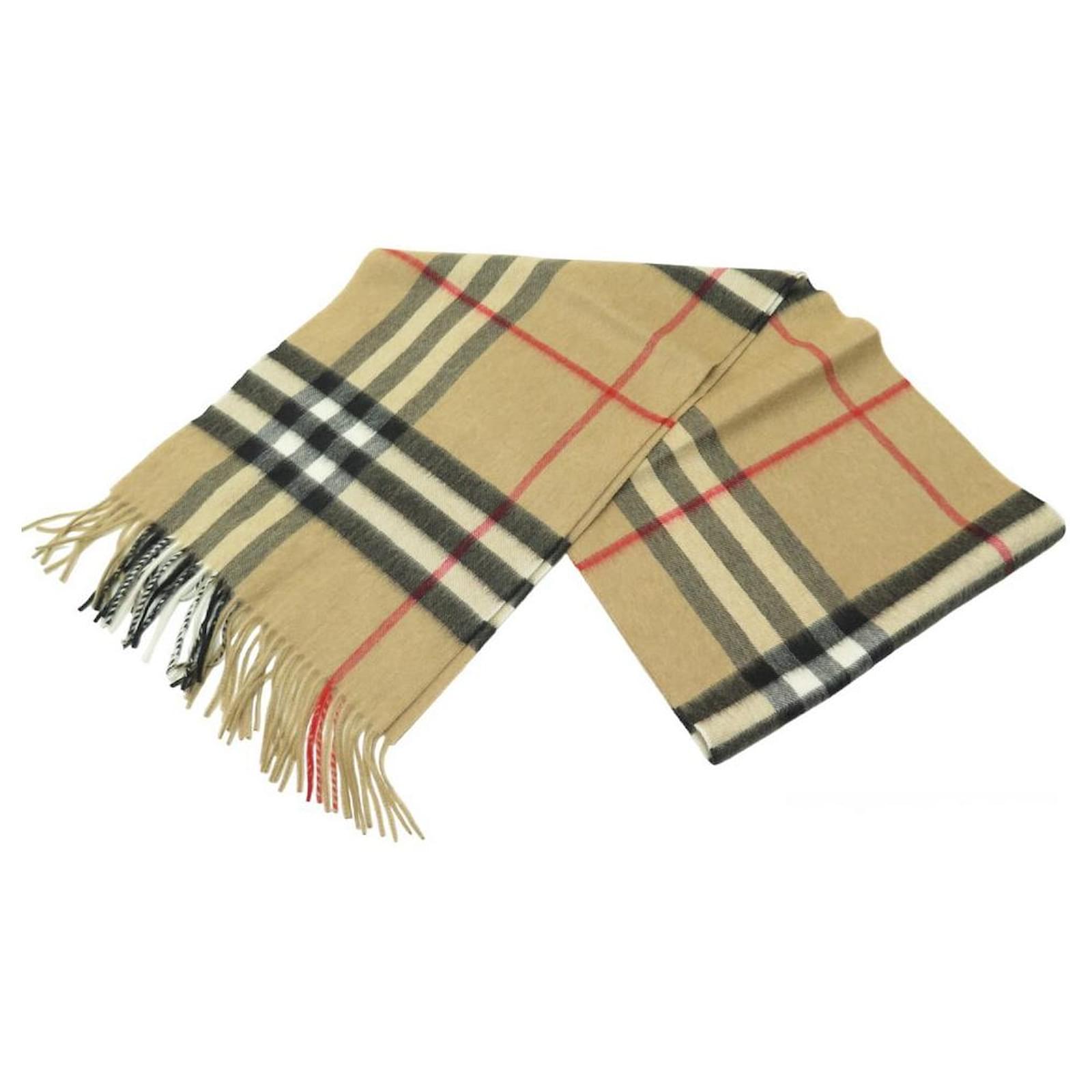 Lot - Burberry Pink Plaid Cashmere Scarf