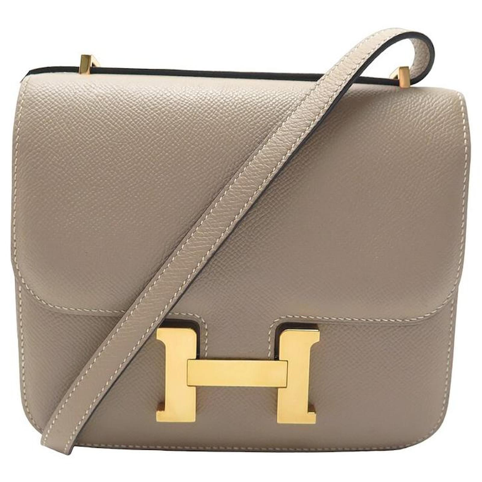 Hermès SAC A MAIN HERMES CONSTANCE 18 MINI EN CUIR EPSOM ETOUPE