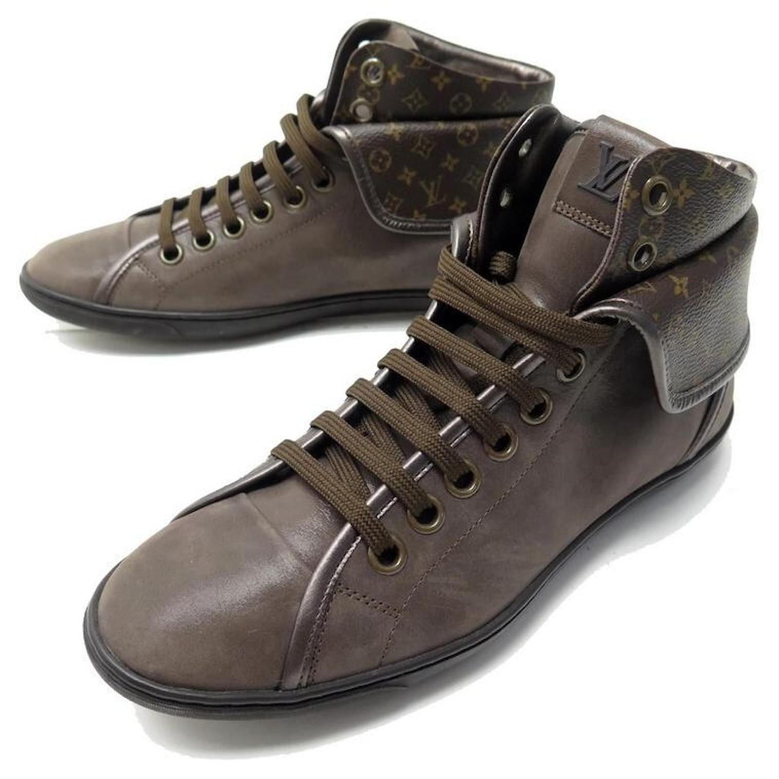 Louis Vuitton Brown Monogram Canvas and Leather Stellar Sneakers
