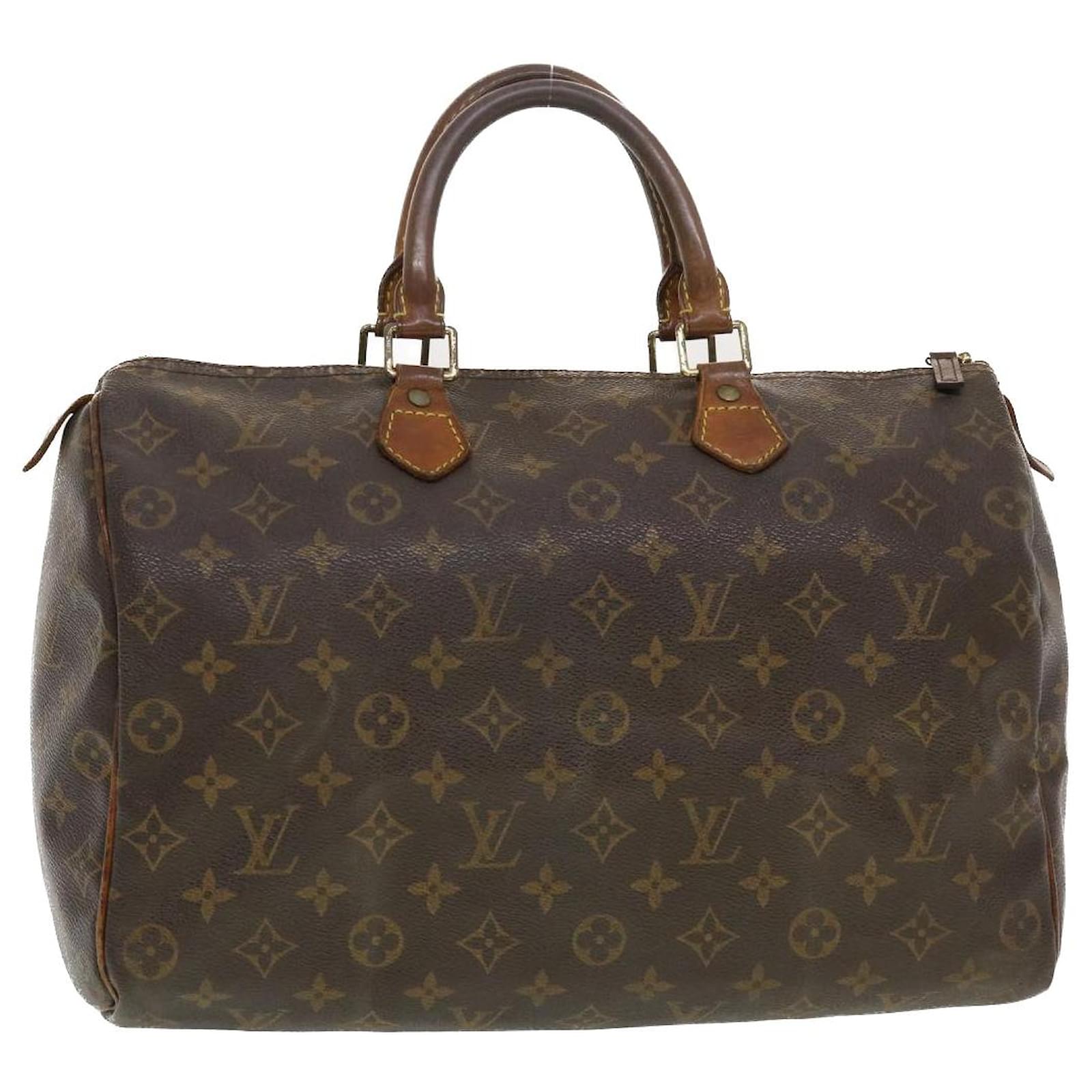 Louis Vuitton Monogram Speedy 35 Hand Bag Vintage M41524 LV Auth