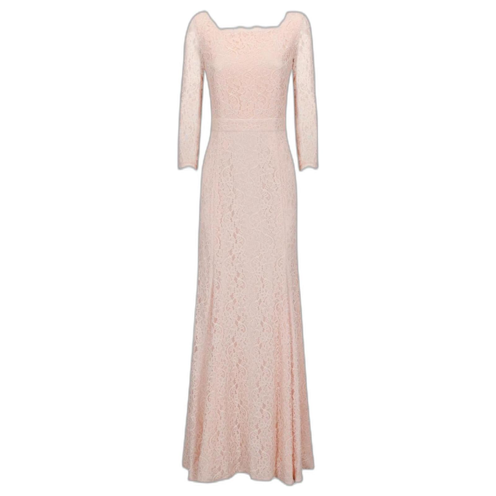 pink diane von furstenberg gown Diane Von Furstenberg DvF Lace evening gown in pale pink ref