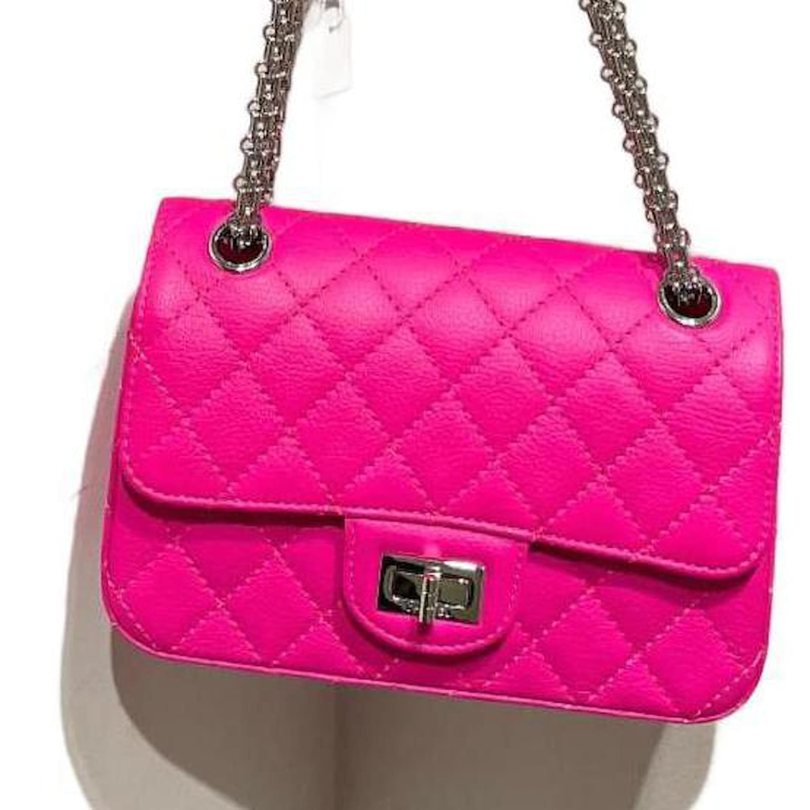 2.55 Chanel Handbags Pink Silver hardware Leather ref.949618 - Joli Closet