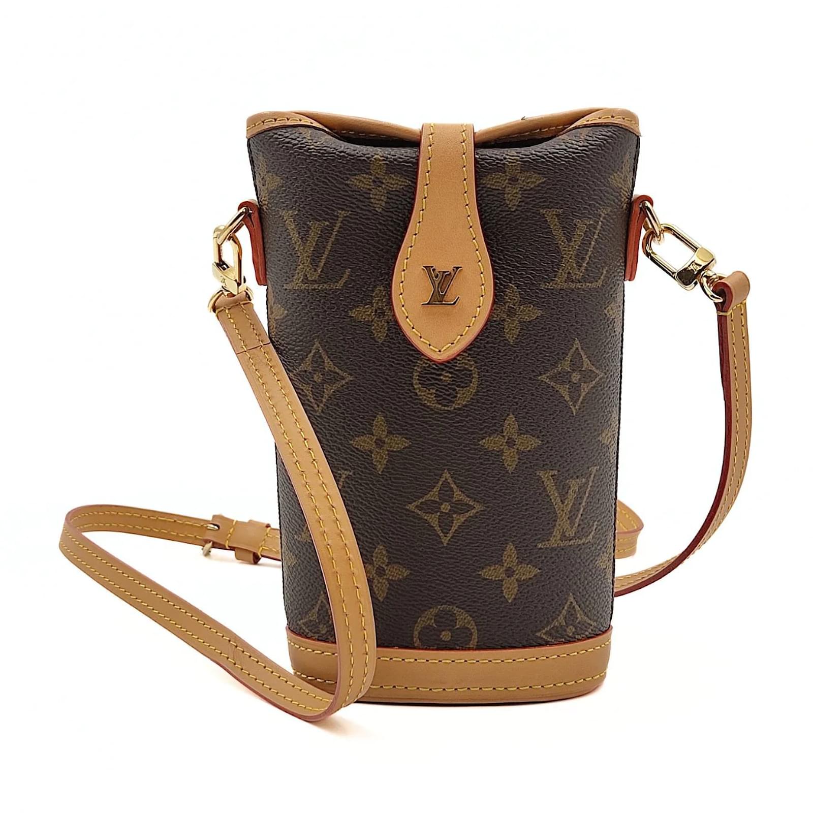 Louis Vuitton Fold Me pochette in coated canvas Brown ref.949623