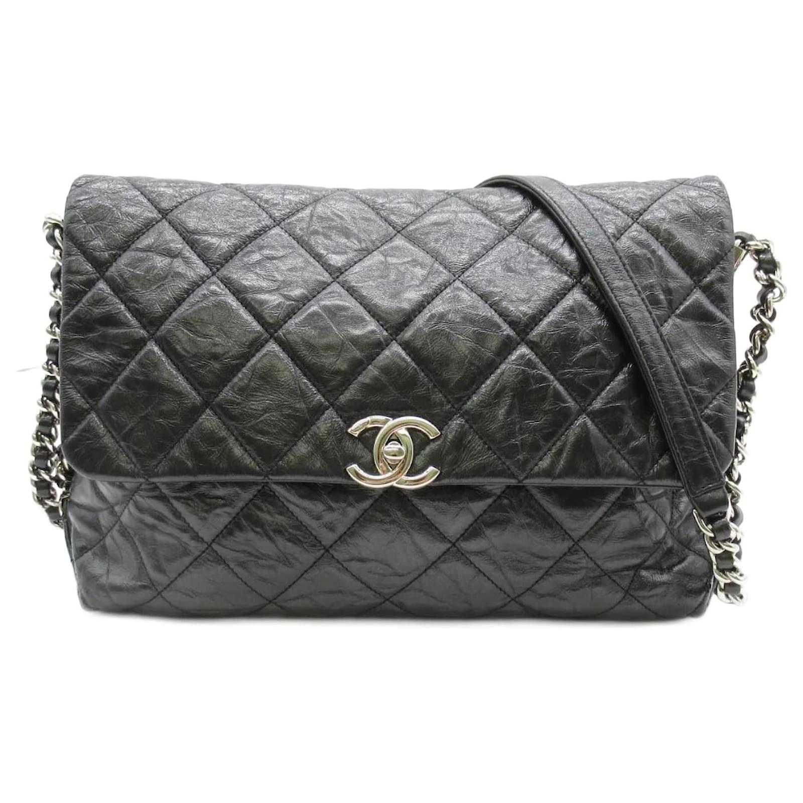 Chanel Big Bang Chain Flap Bag Metallic Crumpled Calfskin