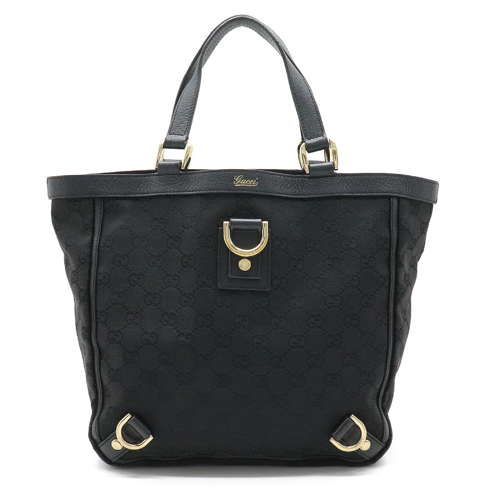 Gucci GG Canvas Abbey D-Ring Tote Bag 130739 Black Cloth ref.949701 ...