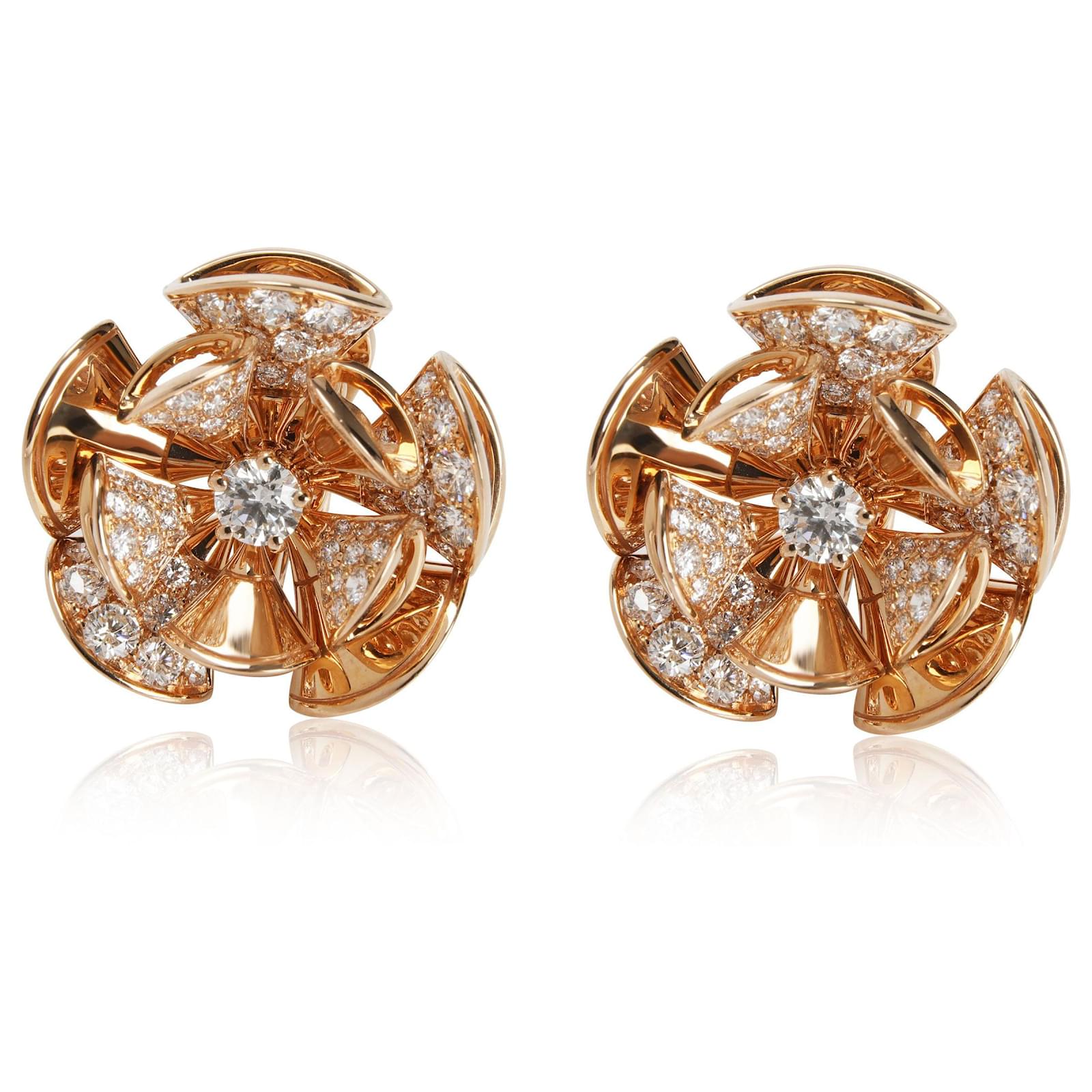 Buy Saraf RS Jewellery Royal Emerald Studs Rose Gold Plated Ad Brass Tops  Small Earrings online