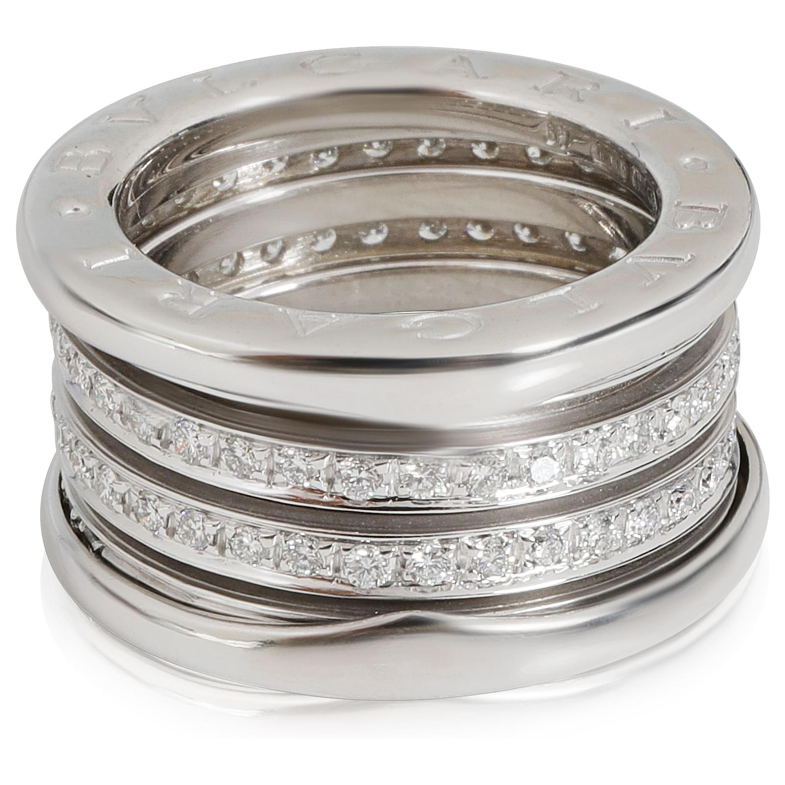 Bulgari Bvlgari B.Zero1 Three-Band Diamond Ring in 18K white gold