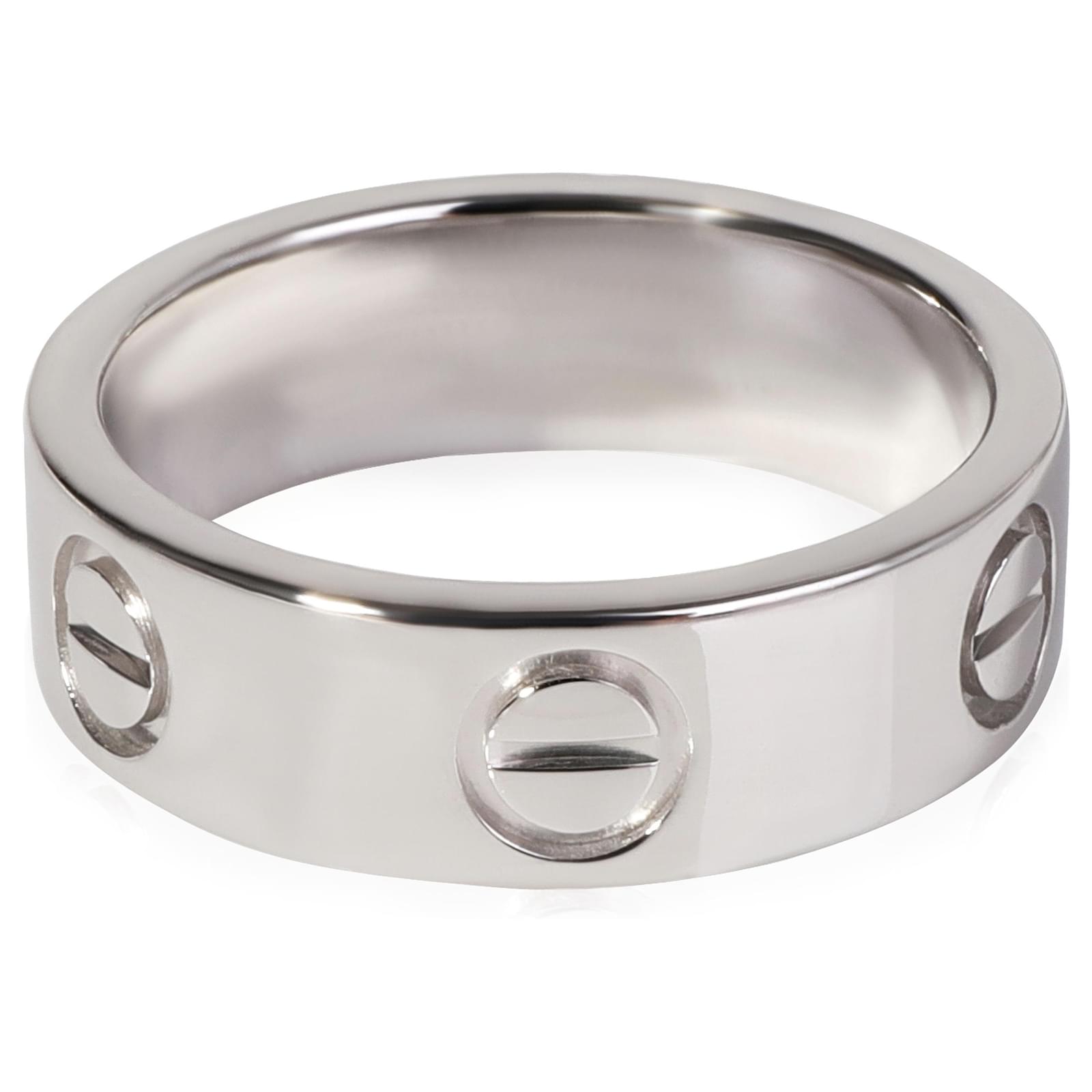 Cartier LOVE Ring in Platinum Silvery Metallic Metal ref.950579