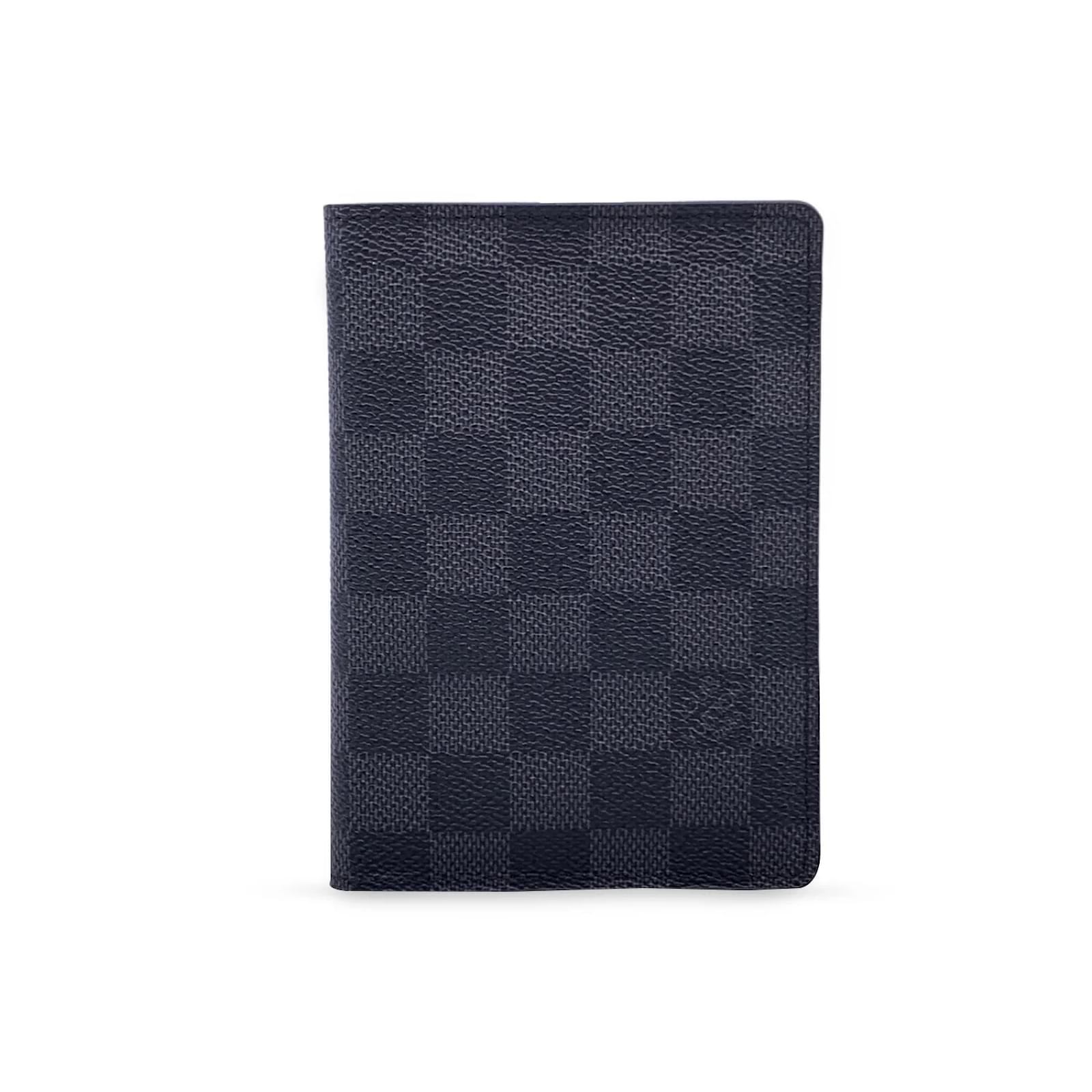 Designer Passport Cover in Damier Graphite Canvas