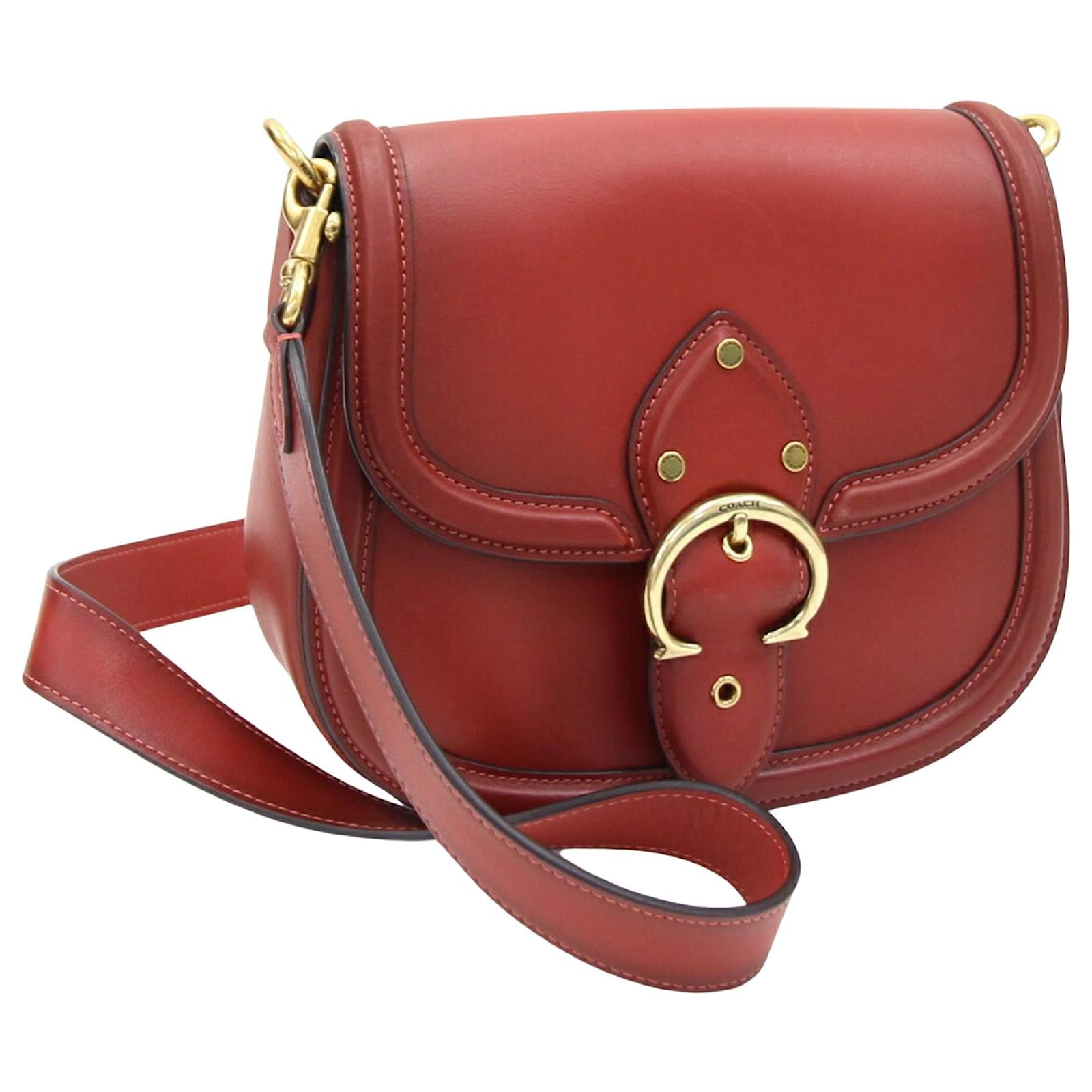 Mavin | Coach Vintage Legacy Red Leather Hobo Shoulder Bag Purse 9566 Medium