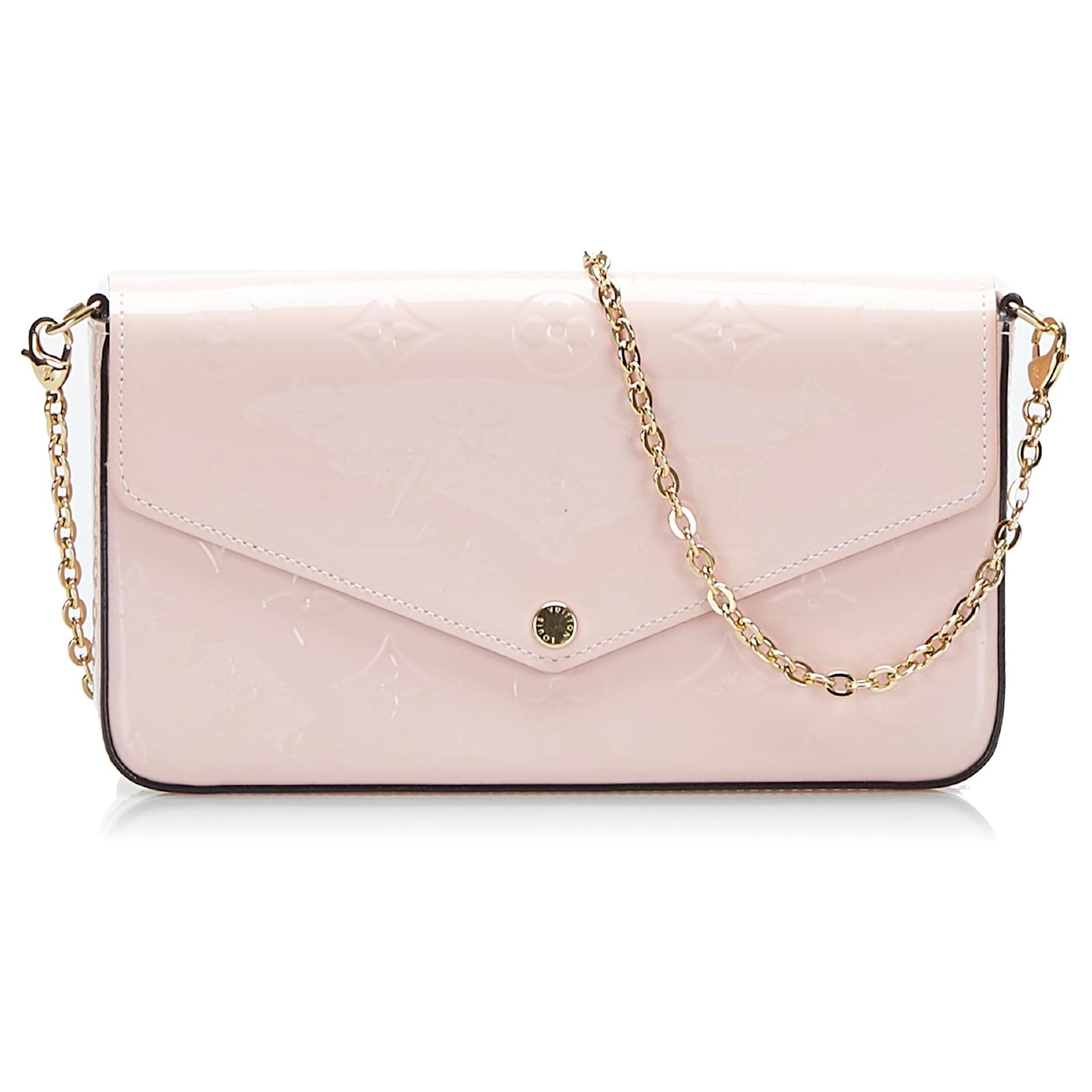 Louis Vuitton Pink Monogram Vernis Pochette Felicie Leather Patent leather  ref.951443 - Joli Closet