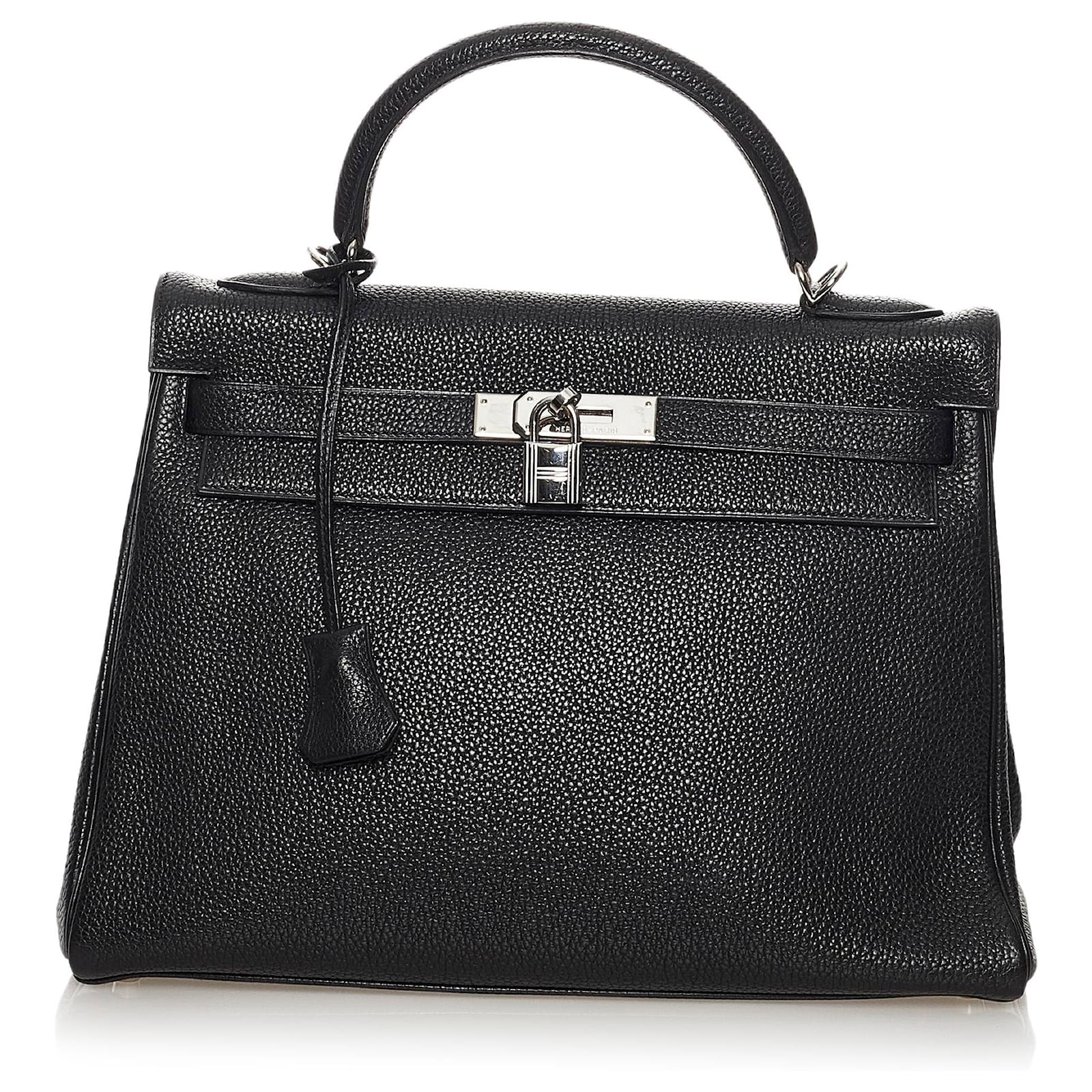 Hermès Hermes Black Togo Kelly 32 Leather Pony-style calfskin ref ...