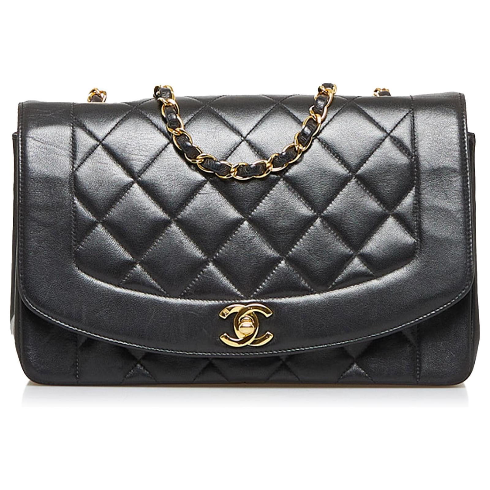 Chanel Black Diana Flap Crossbody Leather ref.951480 - Joli Closet