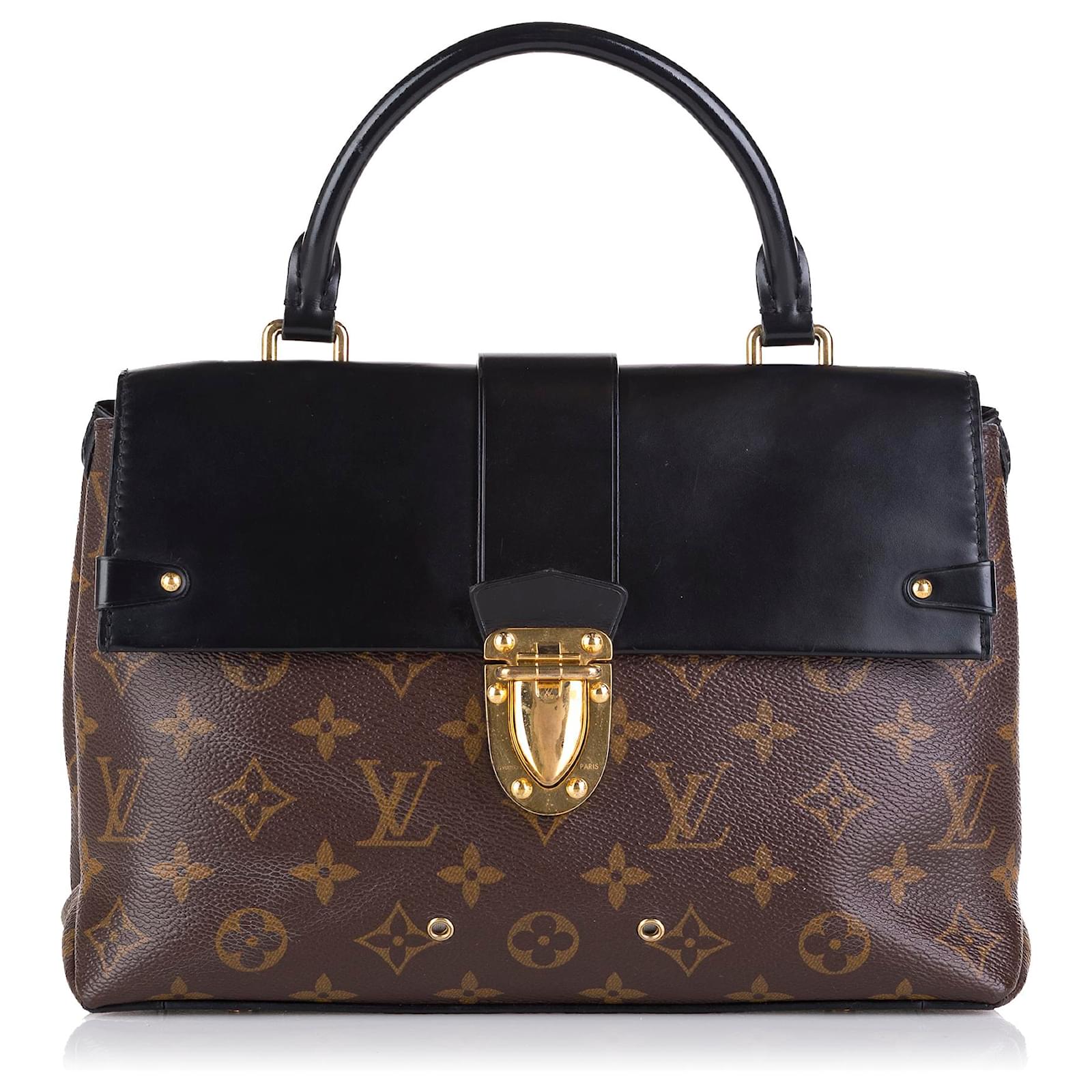 Brown Louis Vuitton Monogram One Handle Flap Satchel