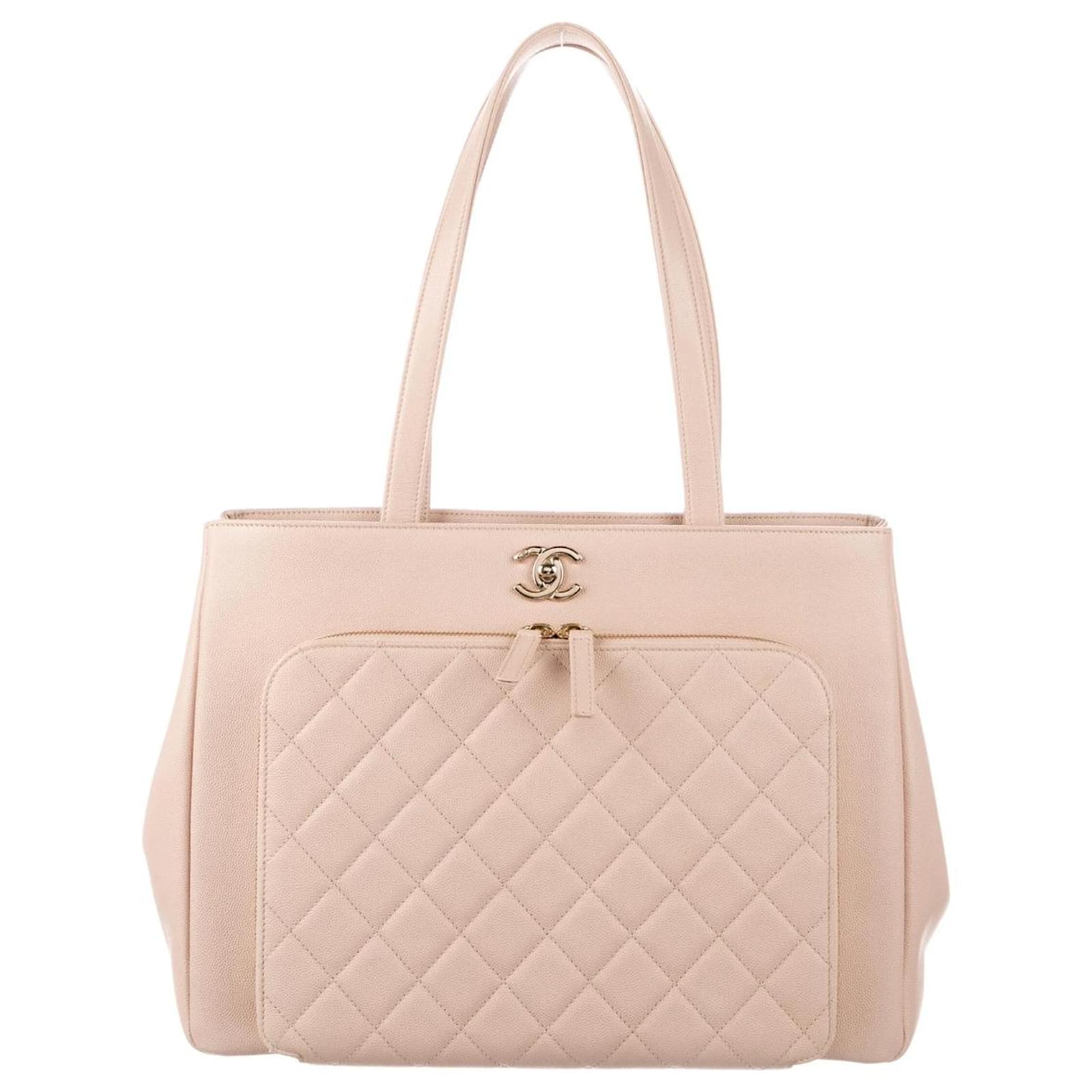 Chanel Business Affinity Tote Bag Beige Leather ref.952209 - Joli