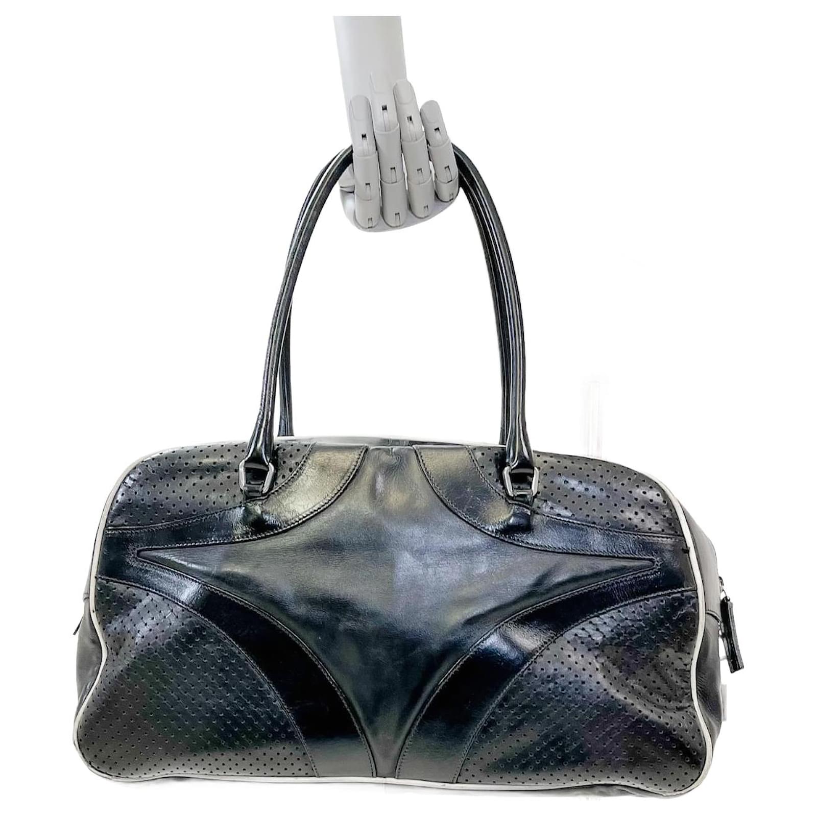 Leather Purse Prada Bowling Bag 2000 PRADA SS 2000 LEATHER BOWLING BAG