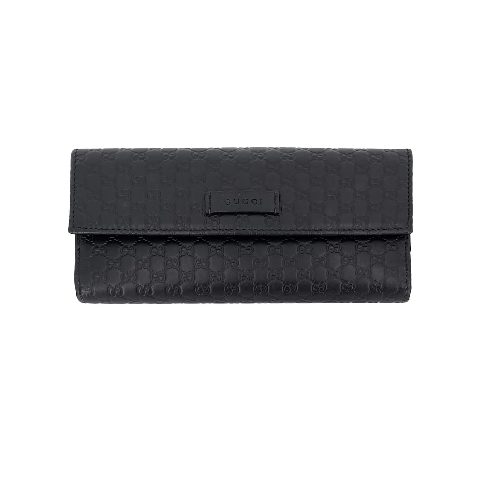Gucci Continental Wallet MicroGuccissima Black