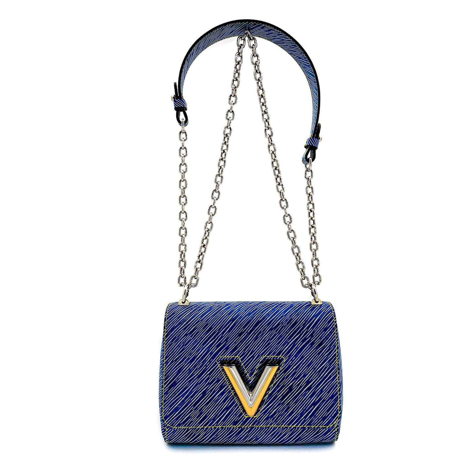 Louis Vuitton, Bags, Louis Vuitton Shoulder Bag Epi Denim Twist Pm Epi  Leather Blue Denim